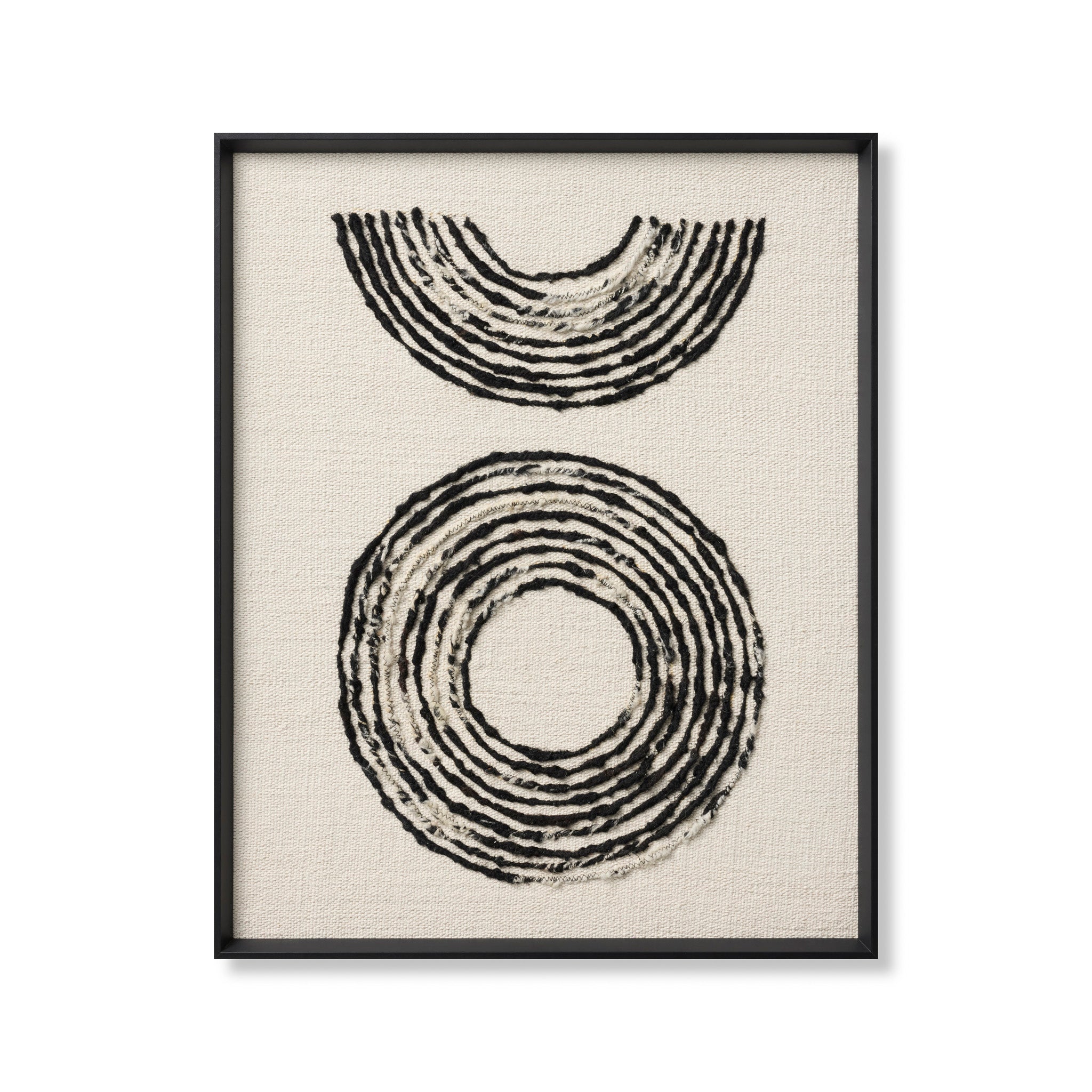 Chorus by Loloi Wall Art in Black/Ivory-1