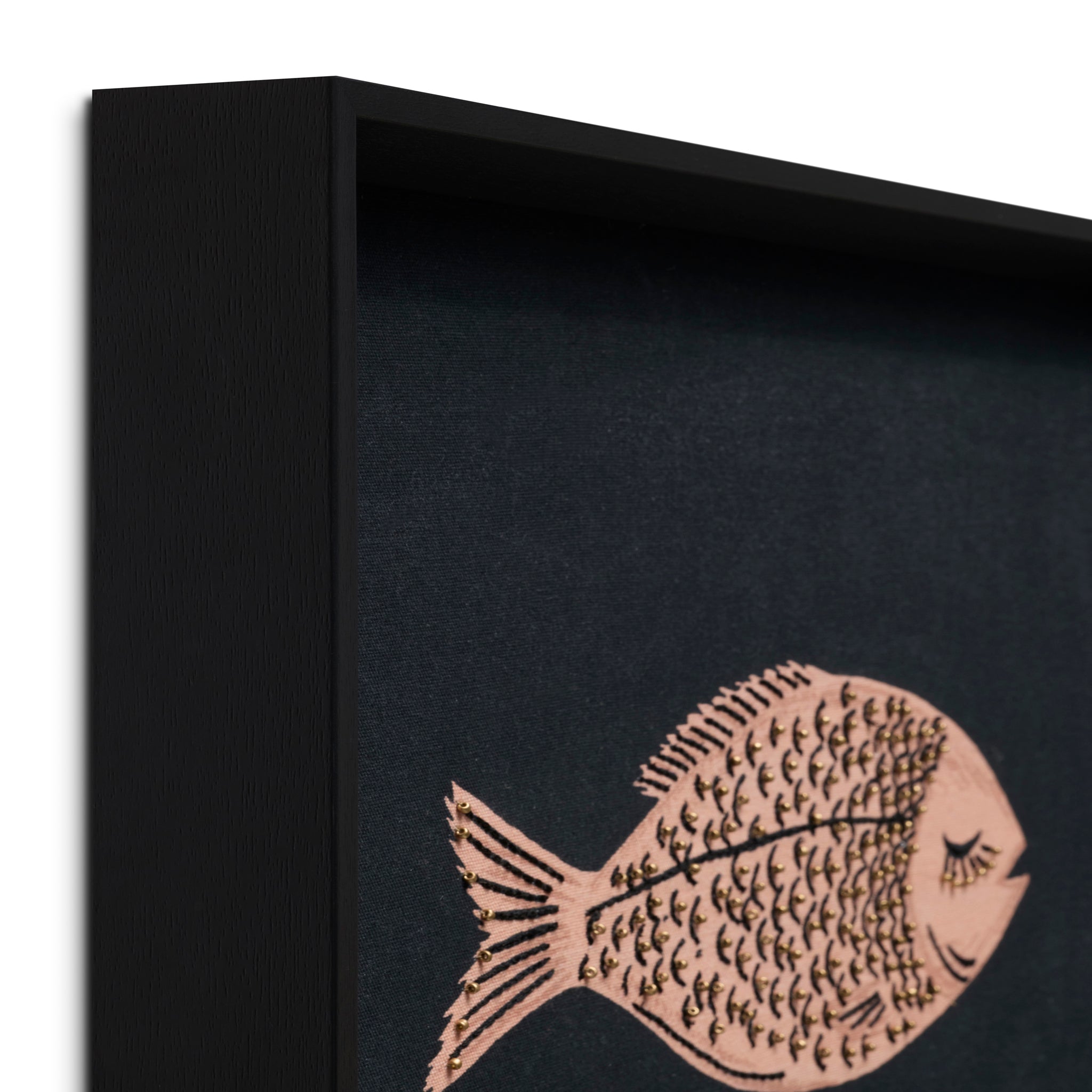 Rifle Paper Co. x Loloi It's Fishy Wall Art in Black-Pink-2