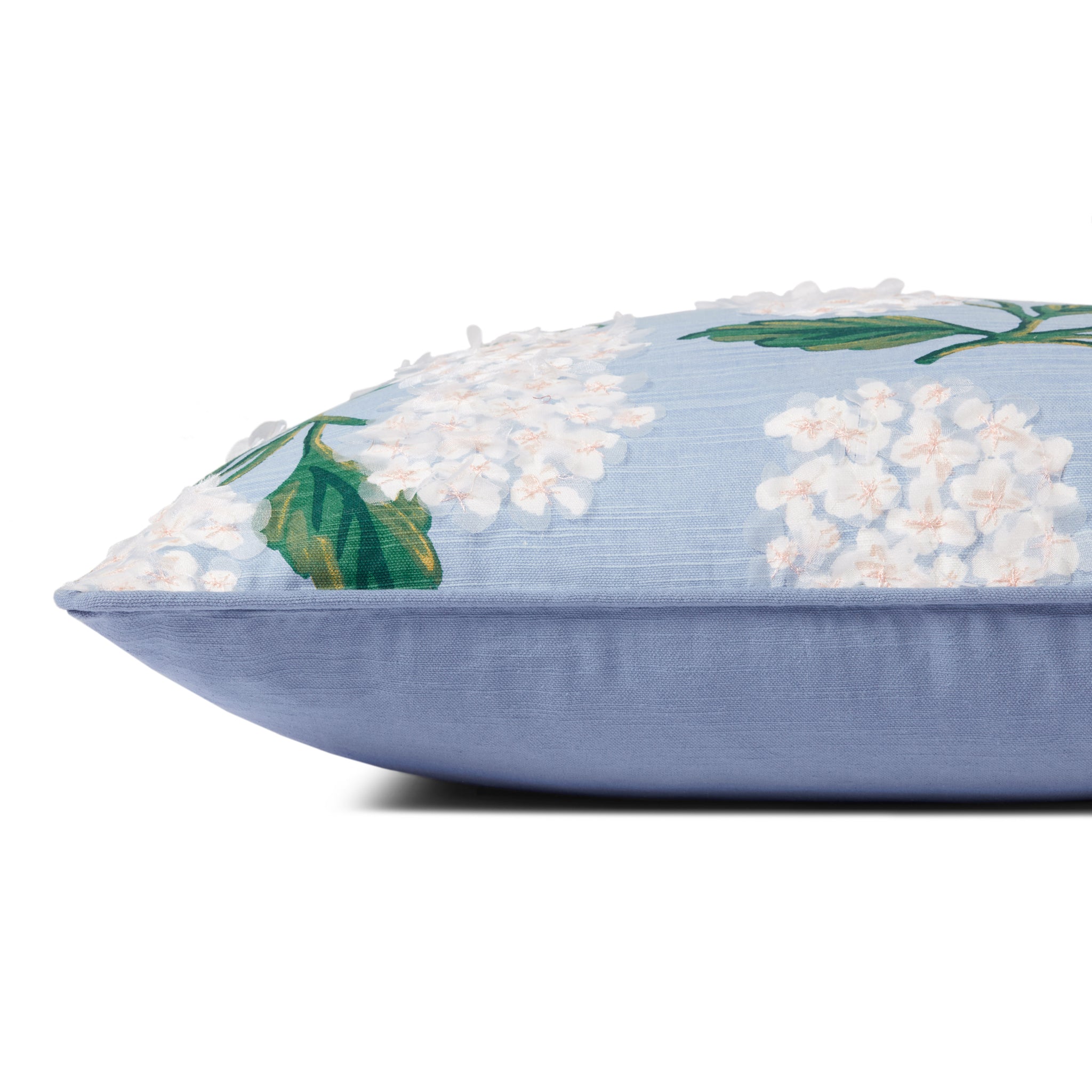 Rifle Paper Co. x Loloi Hydrangea Pillow in Blue-Ivory-3