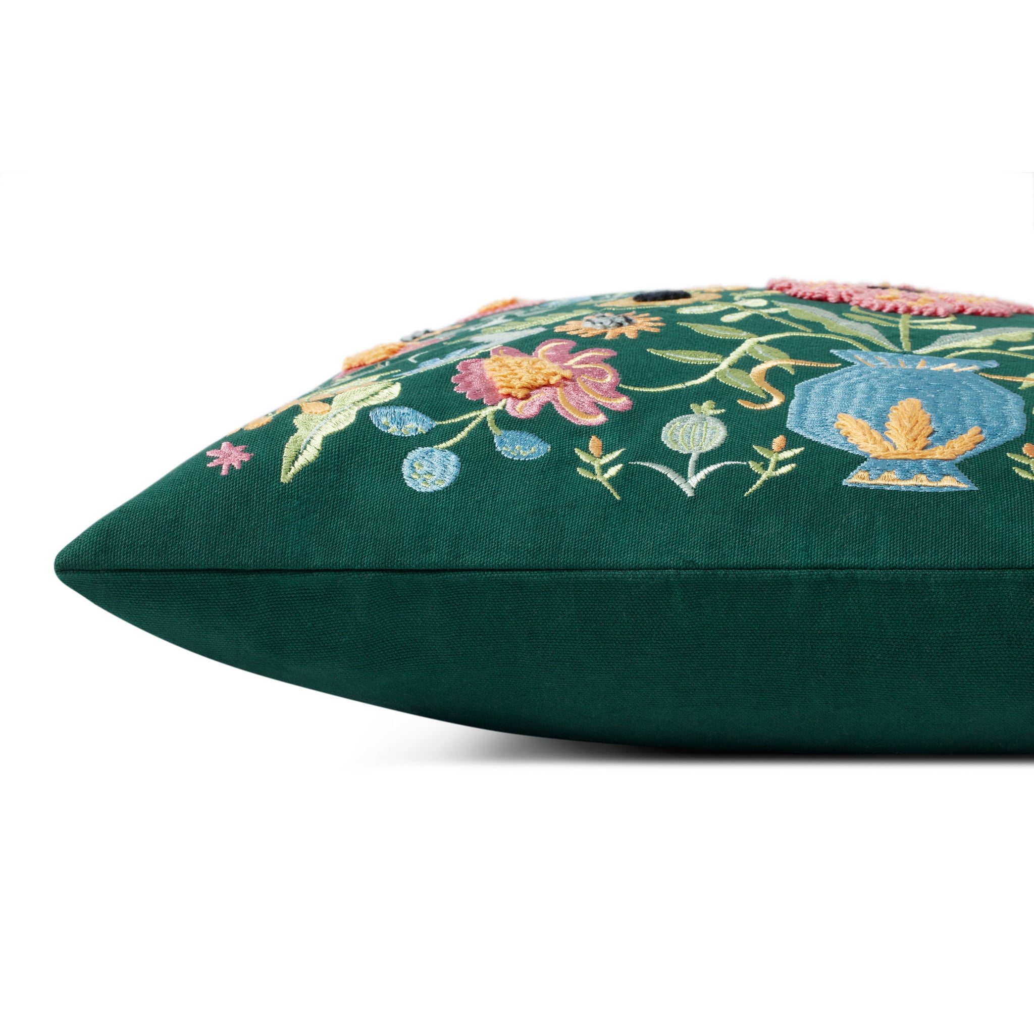 Rifle Paper Co. x Loloi Pillow in Evergreen-Multi-3