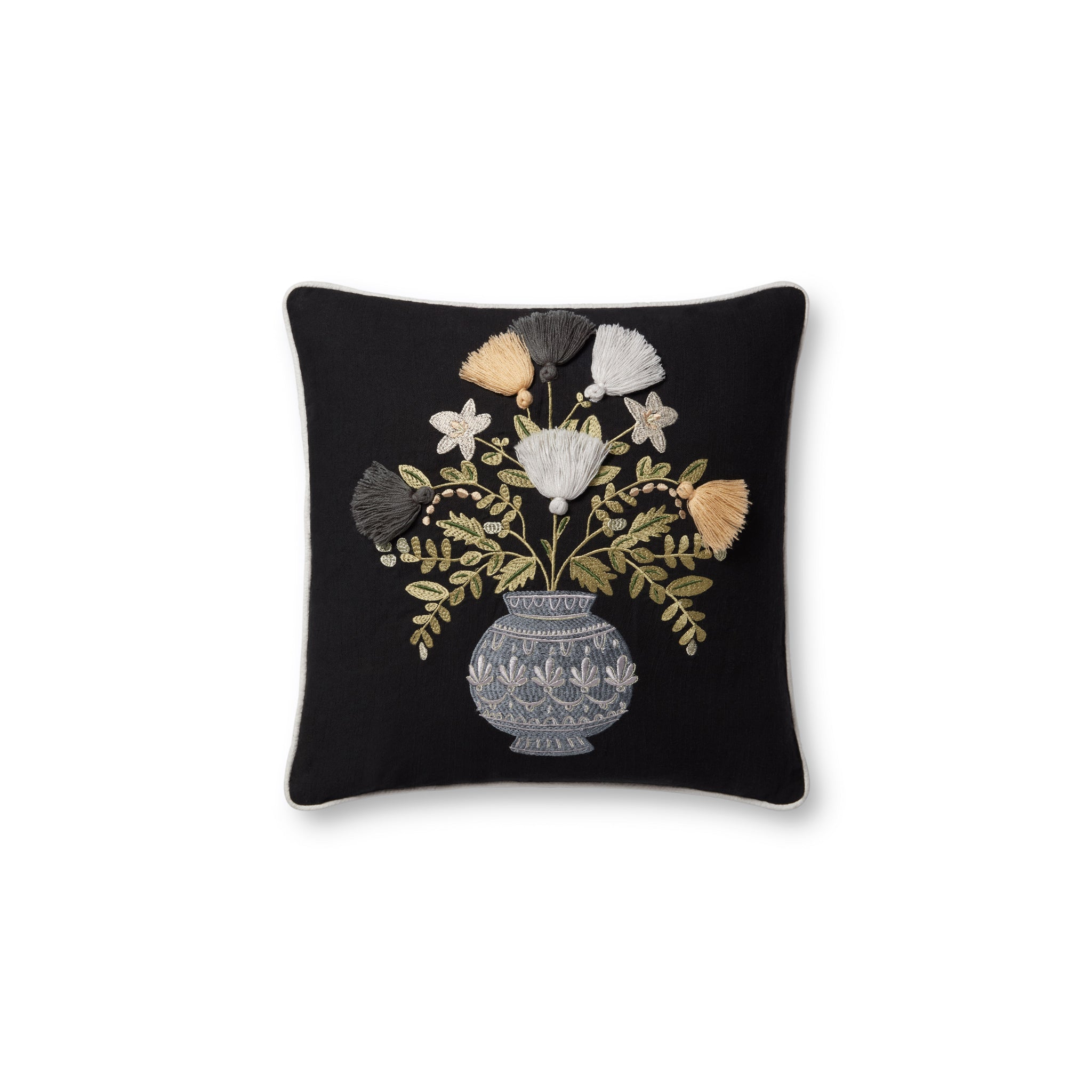 Rifle Paper Co. x Loloi Pillow in Black-1