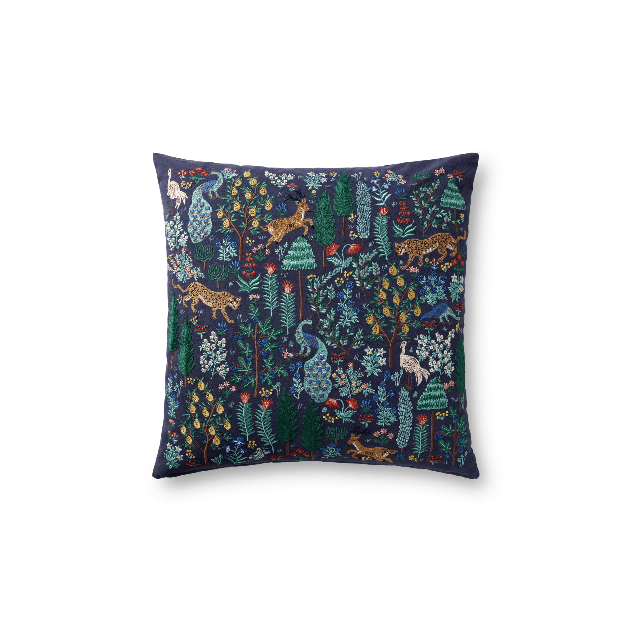 Rifle Paper Co. x Loloi Pillow in Navy-Multi-1