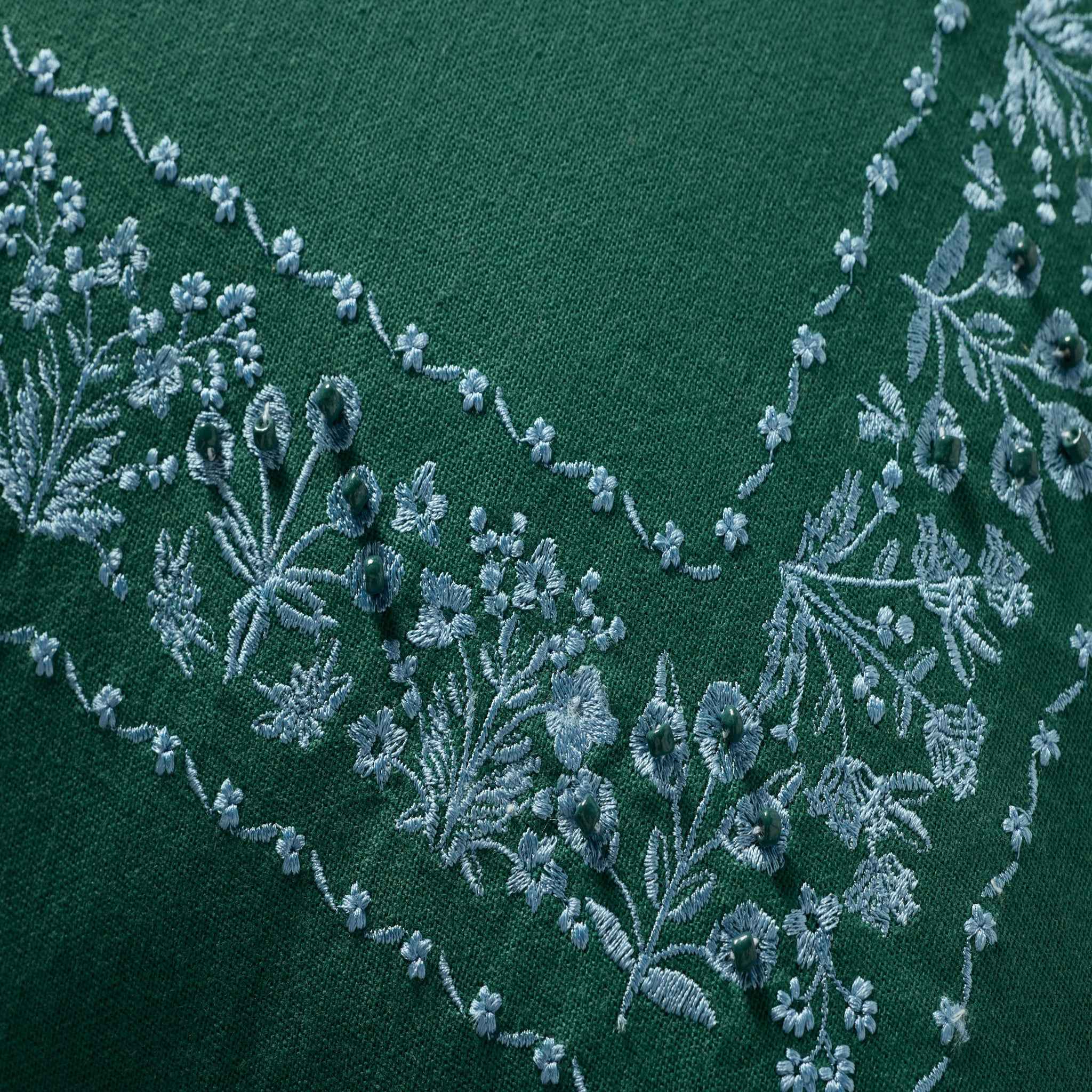Rifle Paper Co. x Loloi Estee Border Pillow in Green-3