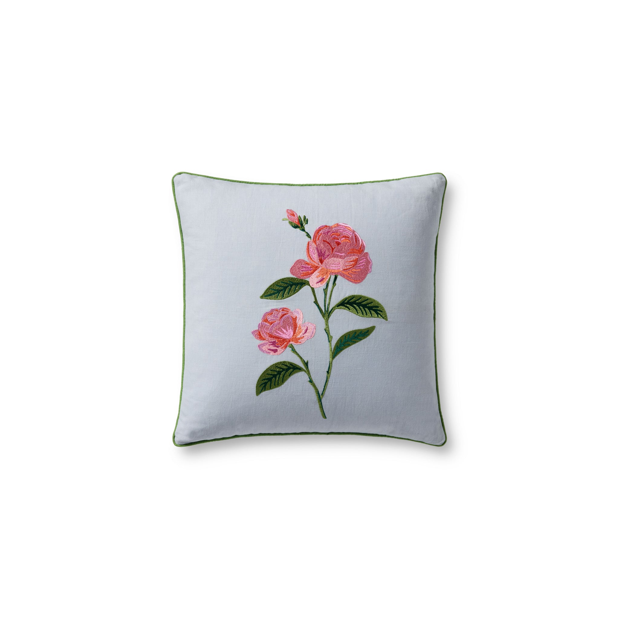 Rifle Paper Co. x Loloi Garden Rose Pillow in Blue-Multi-1