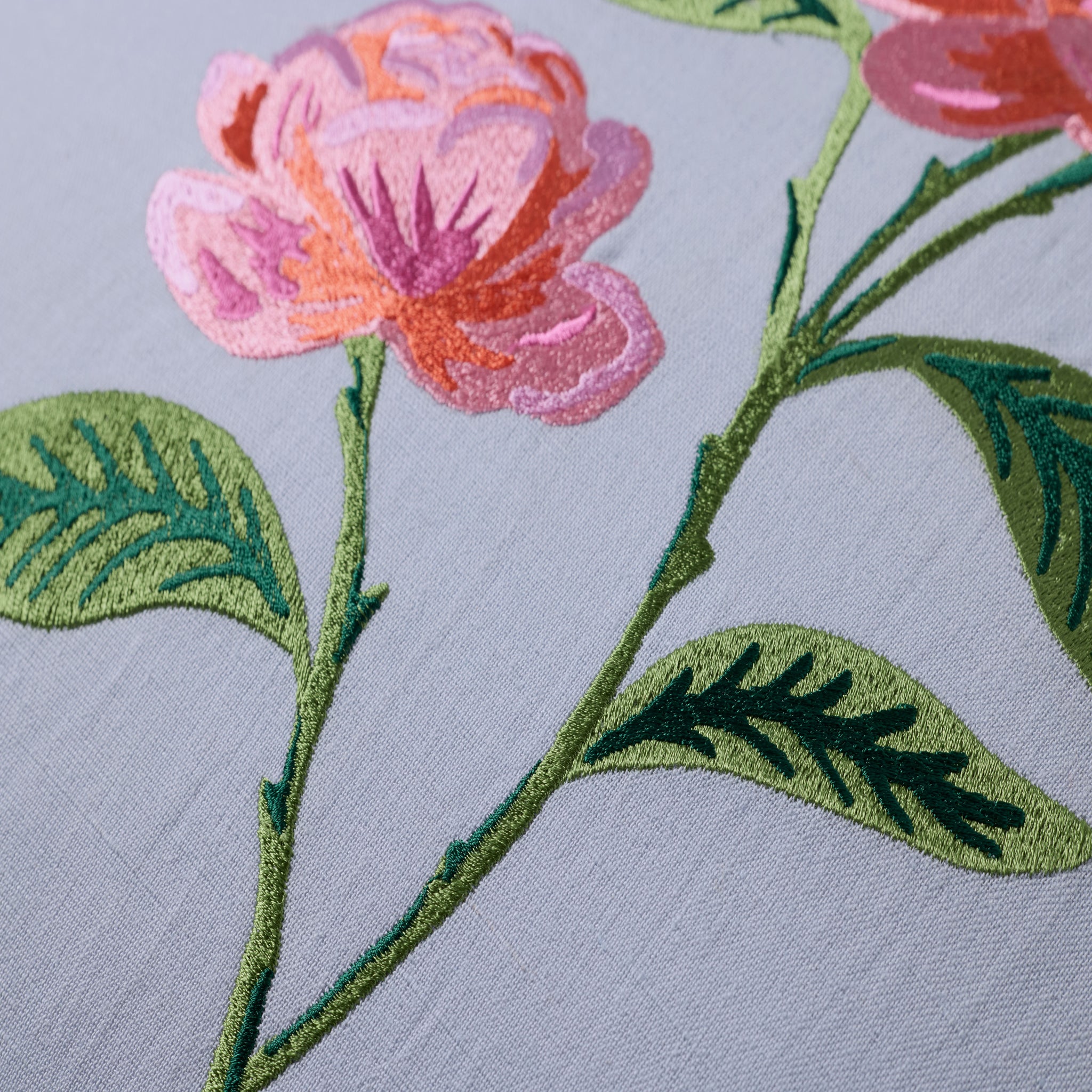 Rifle Paper Co. x Loloi Garden Rose Pillow in Blue-Multi-3
