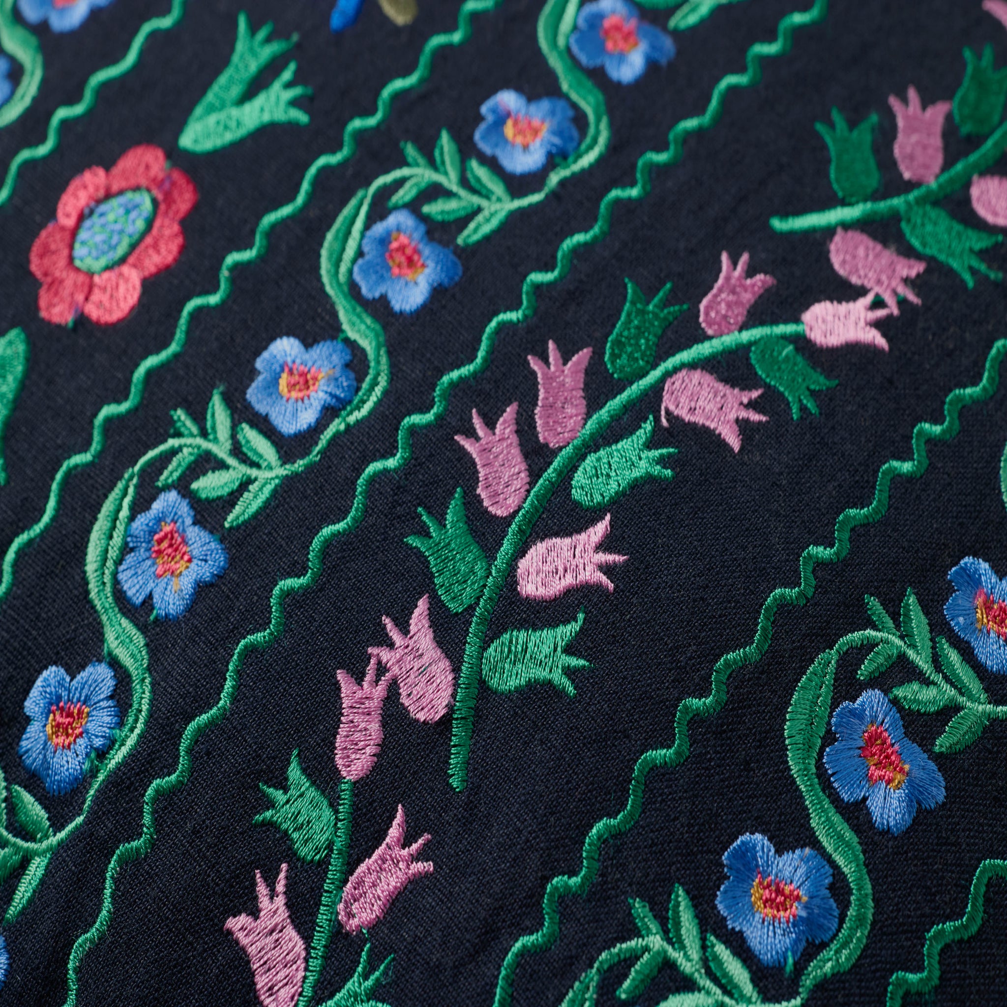 Rifle Paper Co. x Loloi Delphine Pillow in Navy-Multi-3