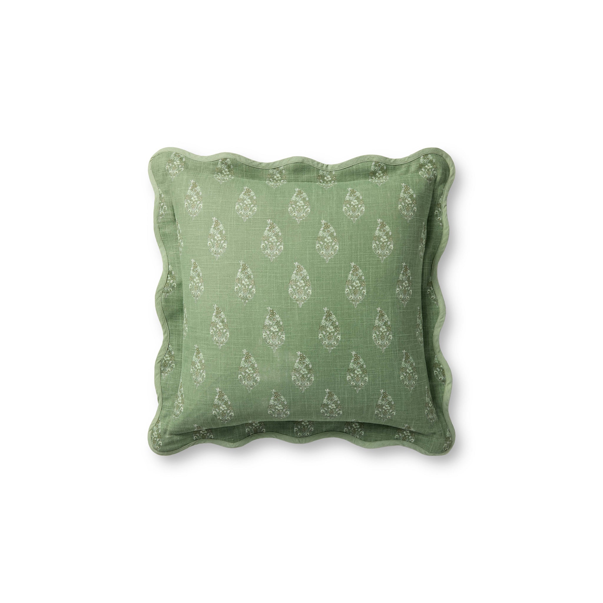 Rifle Paper Co. x Loloi Paisley Pillow in Green-Multi-1