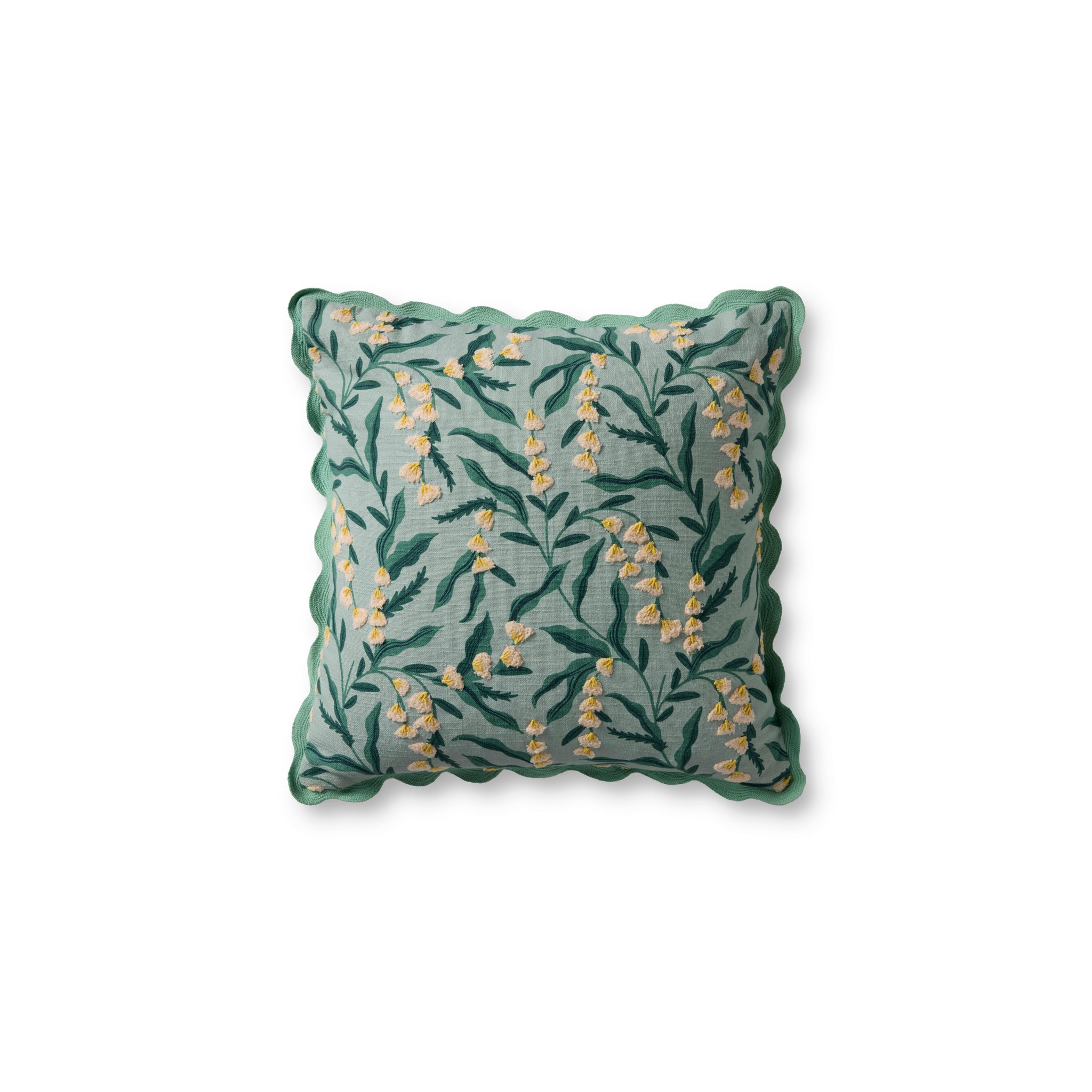 Rifle Paper Co. x Loloi Lily of the Valley Pillow in Lt. Green-Multi-1