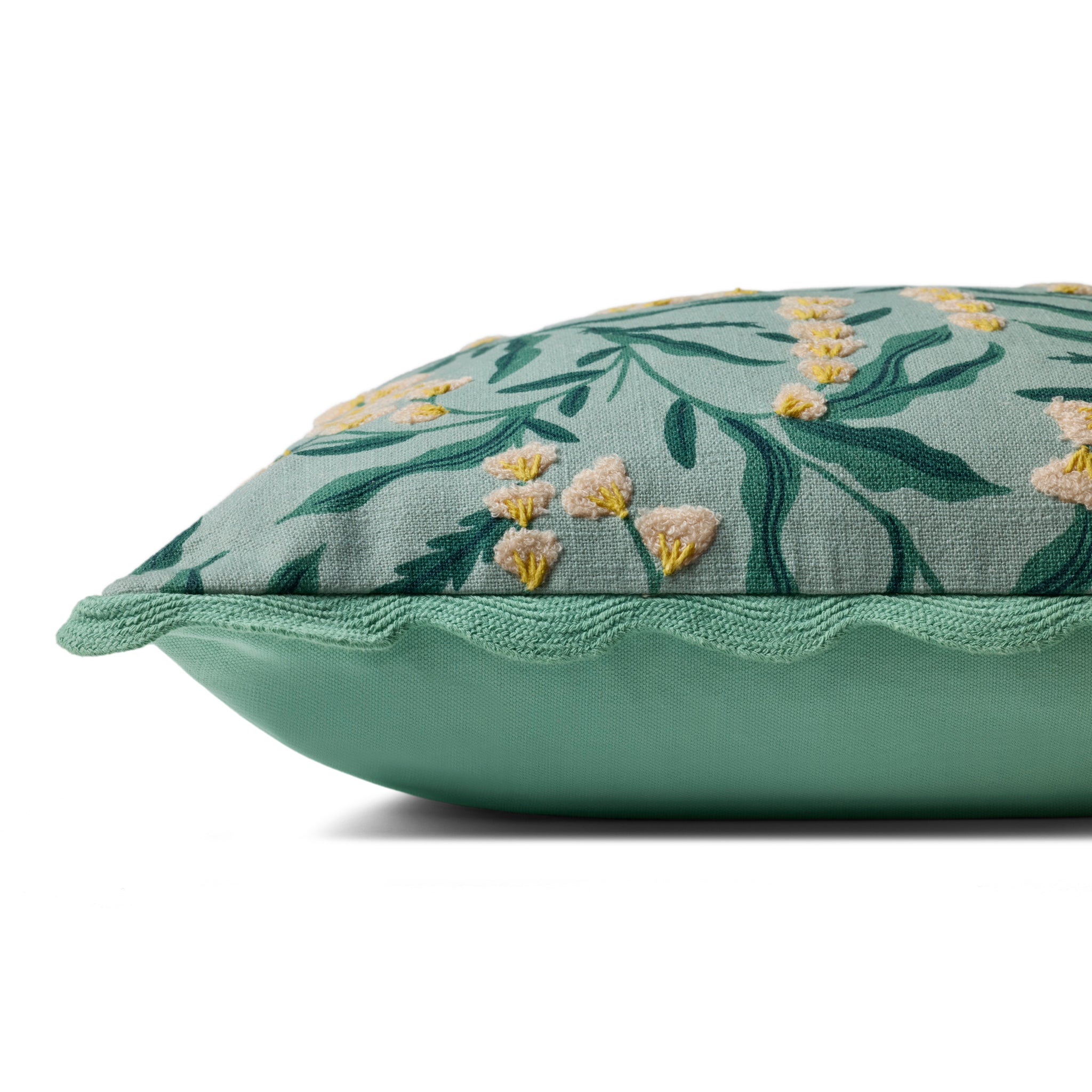 Rifle Paper Co. x Loloi Lily of the Valley Pillow in Lt. Green-Multi-3