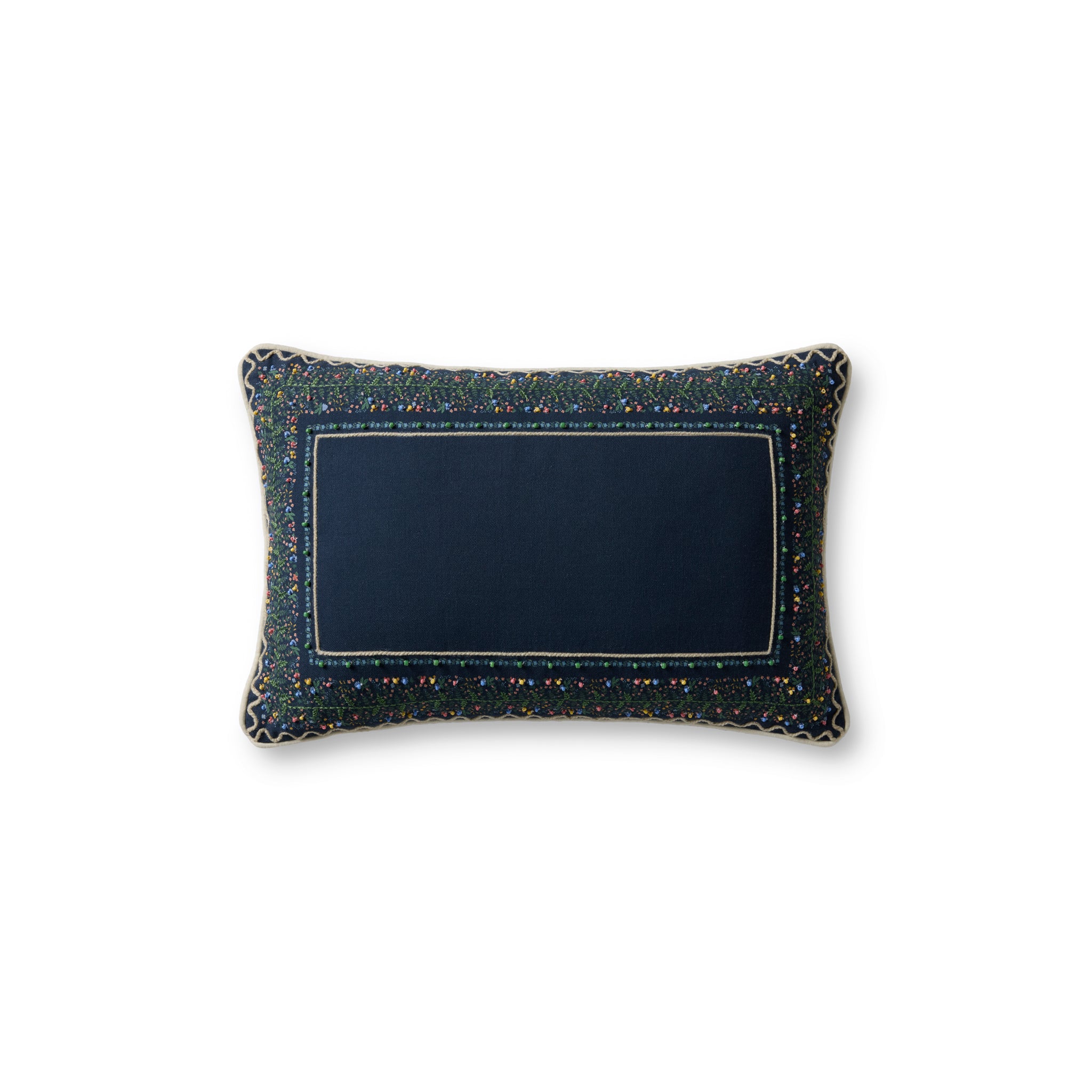 Rifle Paper Co. x Loloi Garden Vines Pillow in Blue-1