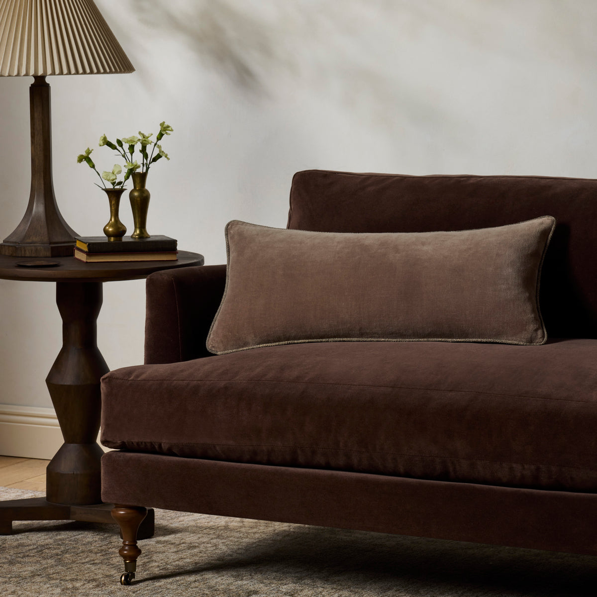 Chris Loves Julia x Loloi Liza Pillow in Mocha-2