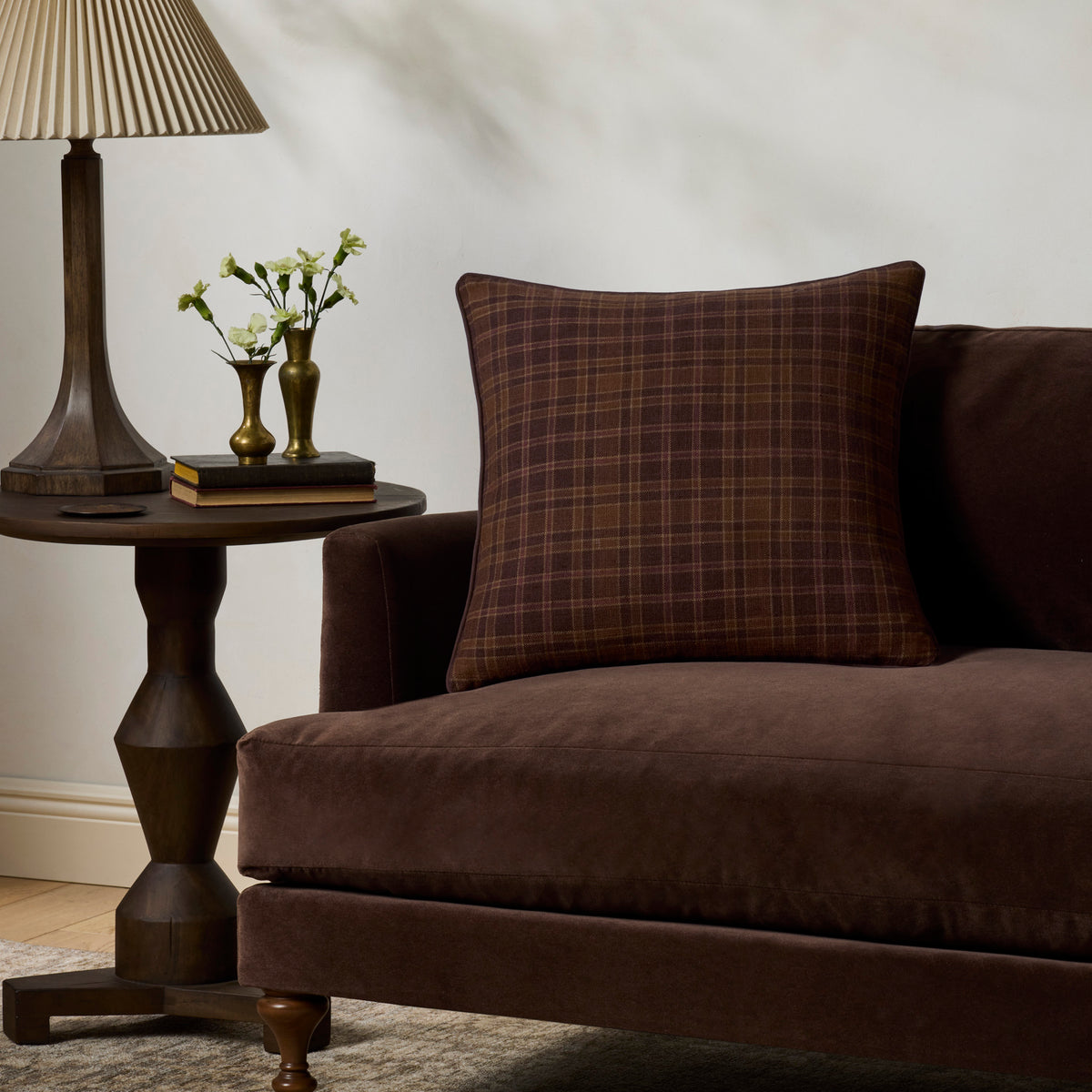 Chris Loves Julia x Loloi Alder Pillow in Brown-2