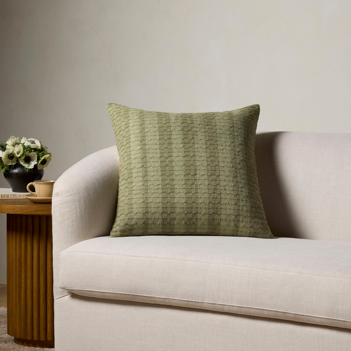 Amber Lewis x Loloi Cordero Pillow in Green-2