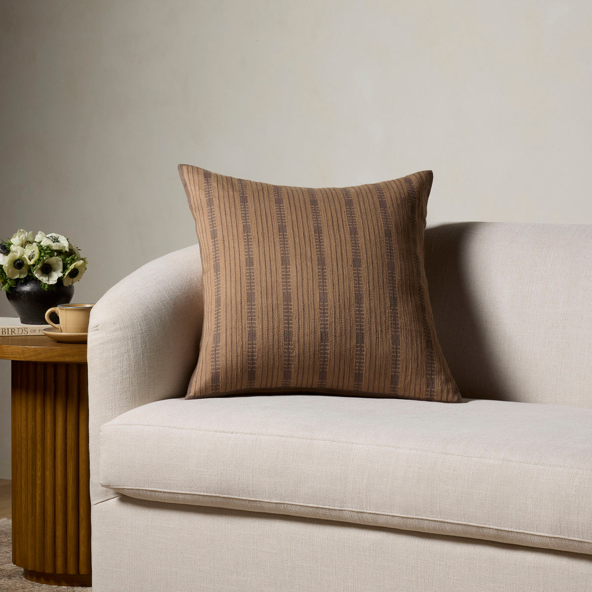 Amber Lewis x Loloi Harney Pillow in Brown-2