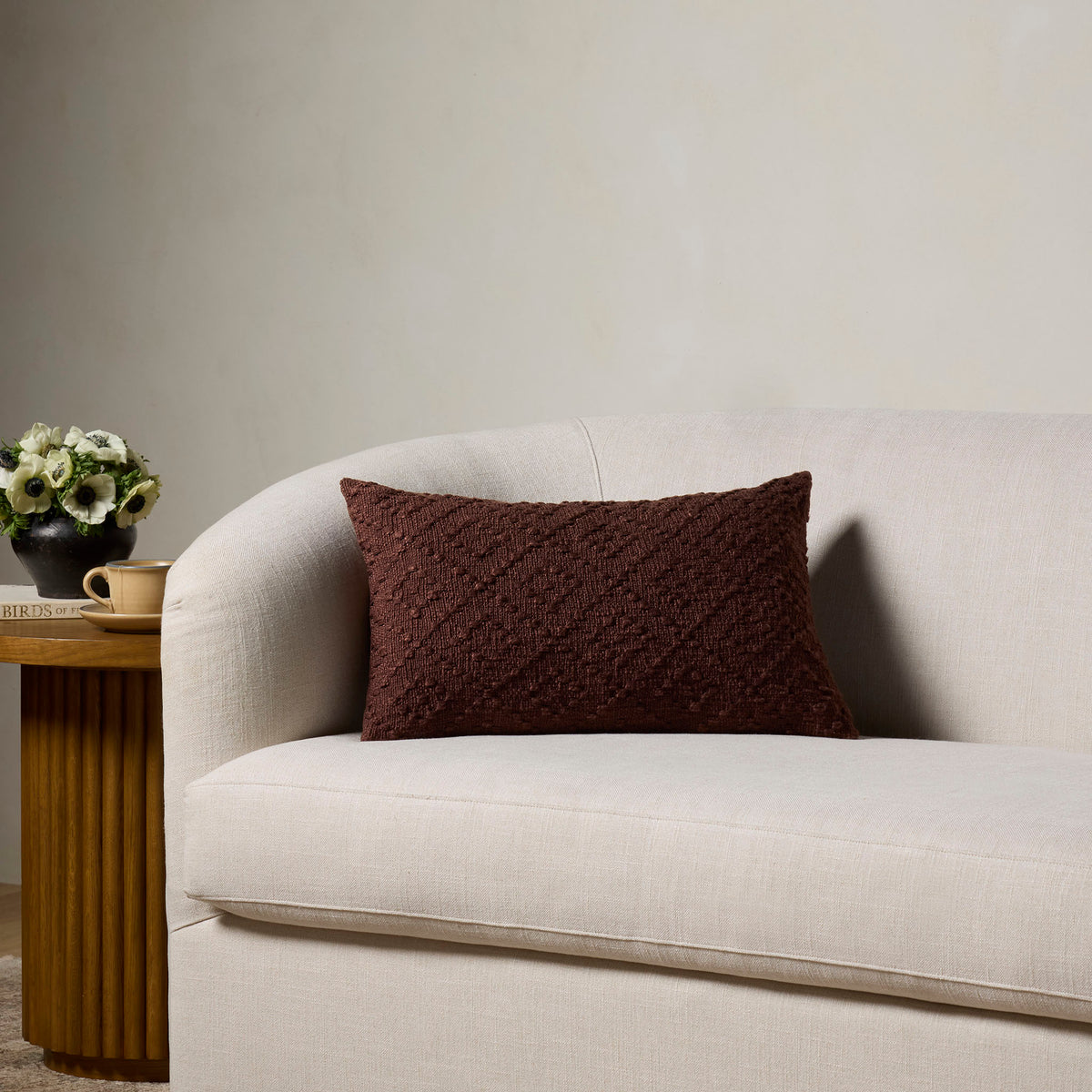 Amber Lewis x Loloi Lorenzo Pillow in Brown-2