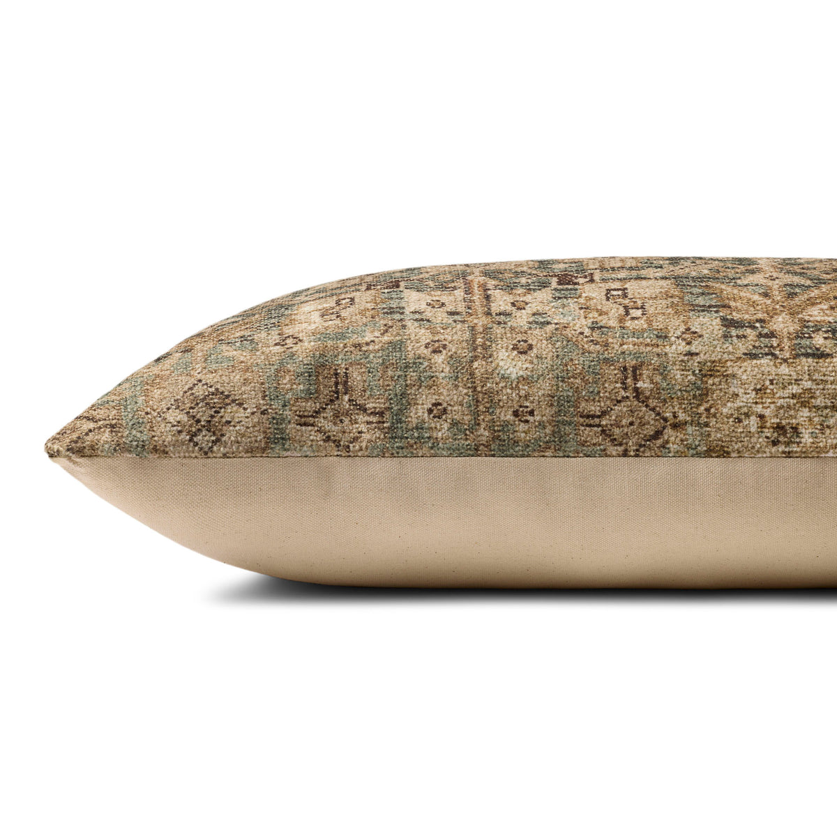 Amber Lewis x Loloi Lombard Pillow in Blue/Brown-2
