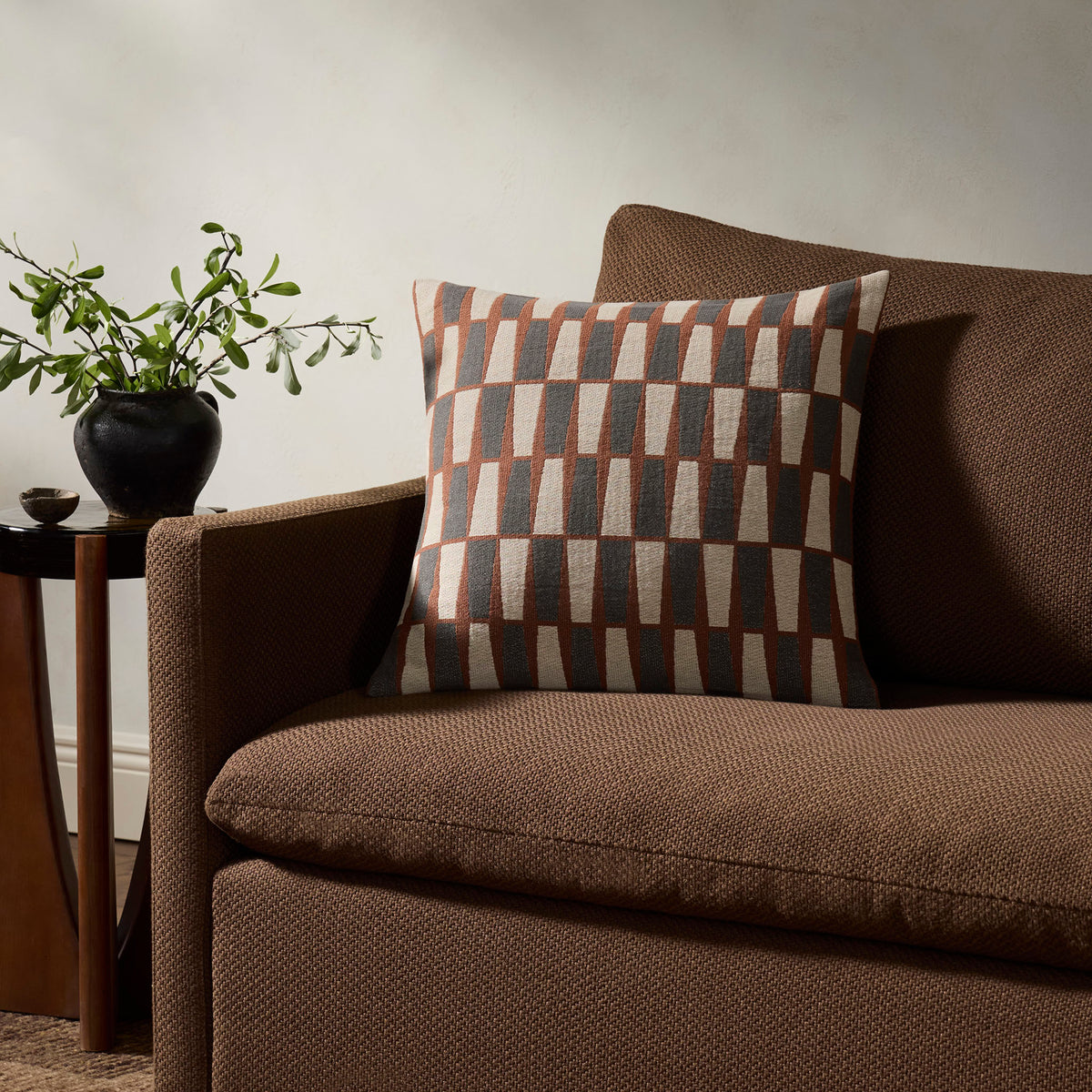 Jeremiah Brent x Loloi Bica Pillow in Clay-2
