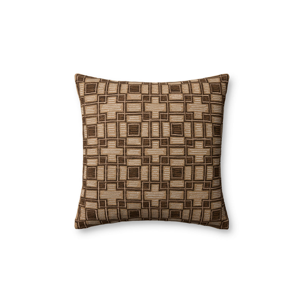 Jeremiah Brent x Loloi Astor Pillow in Brown/Multi-1