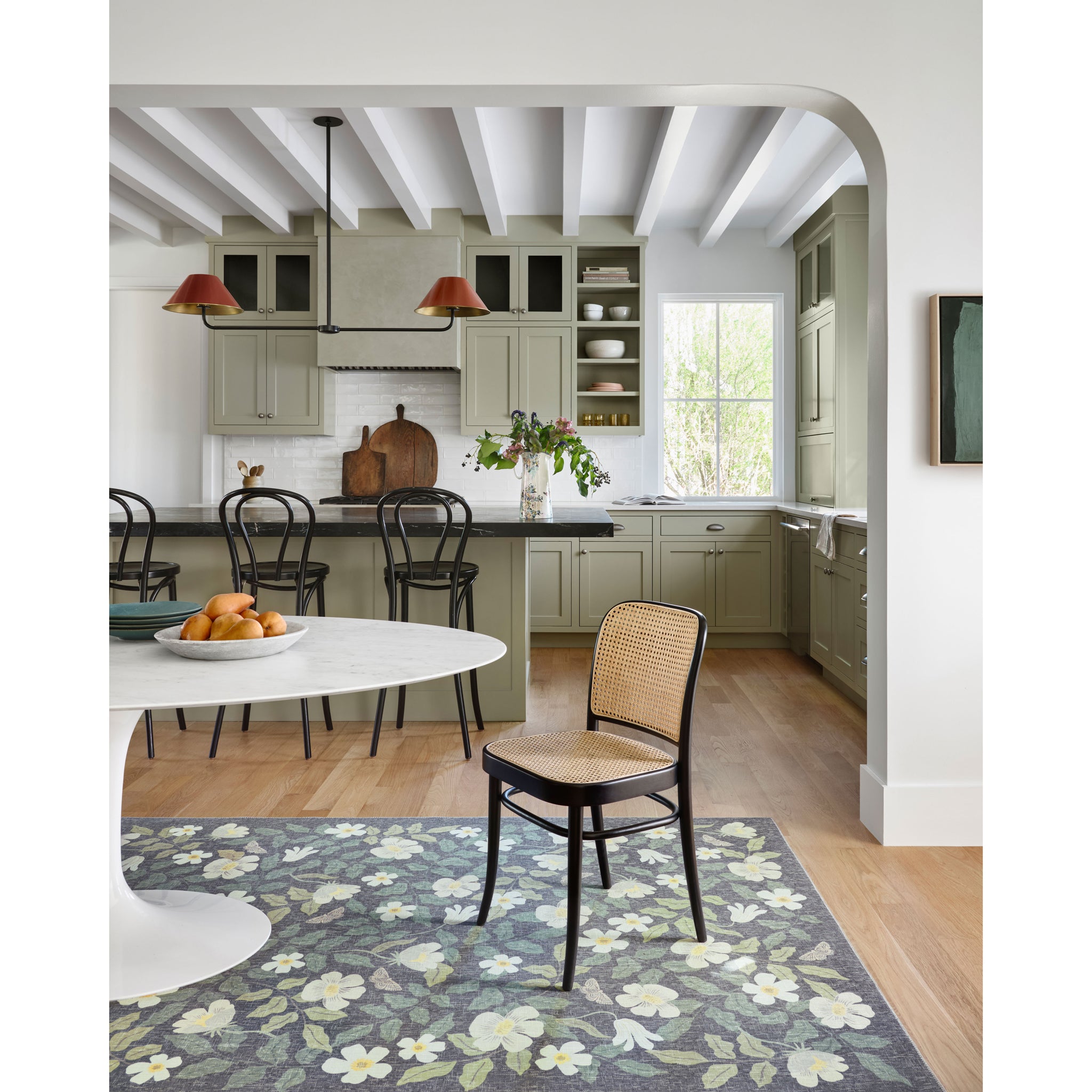 Rifle Paper Co. x Loloi Cotswolds Rug in Charcoal-2