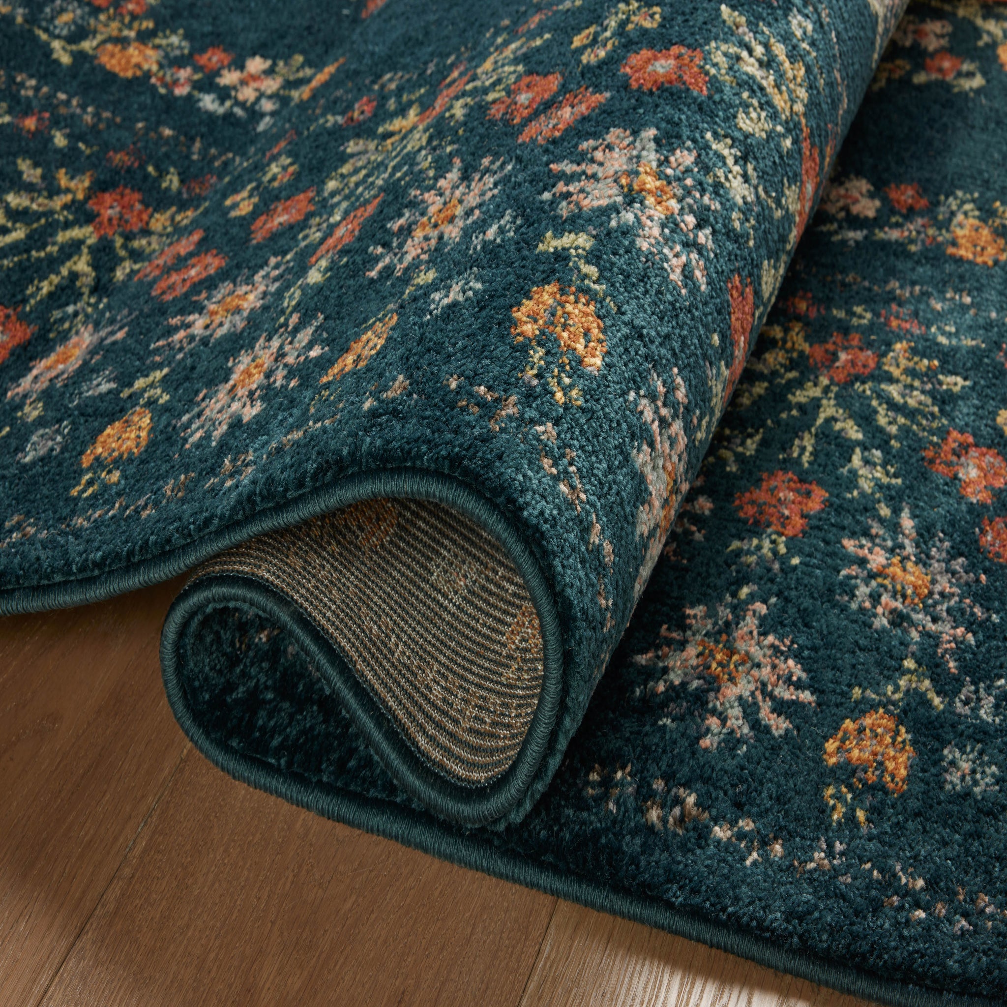 Rifle Paper Co. x Loloi Laurel Rug in Navy Blue-3