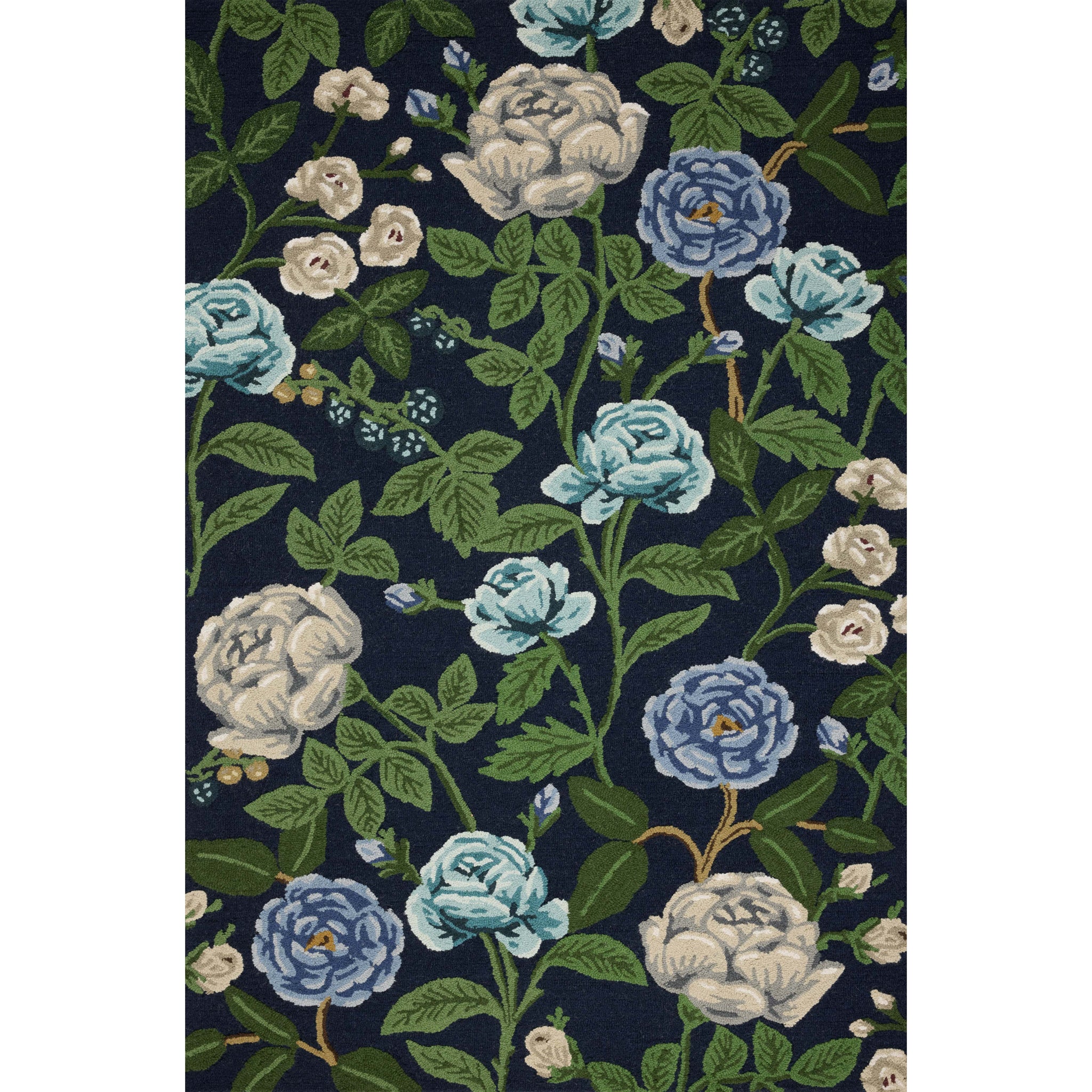 Rifle Paper Co. x Loloi Highgrove Rug in Navy-1