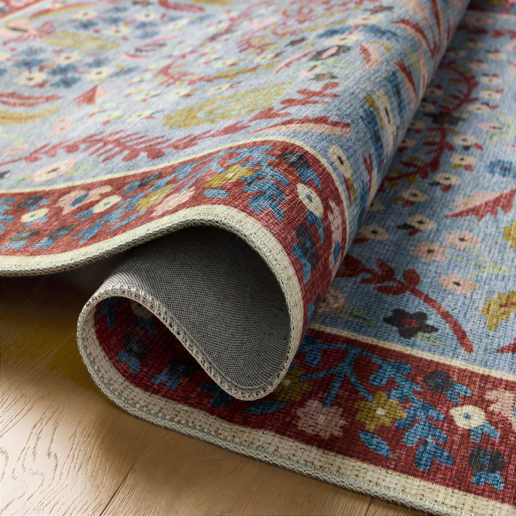 Rifle Paper Co. x Loloi Canopy Rug in Red-Blue-3