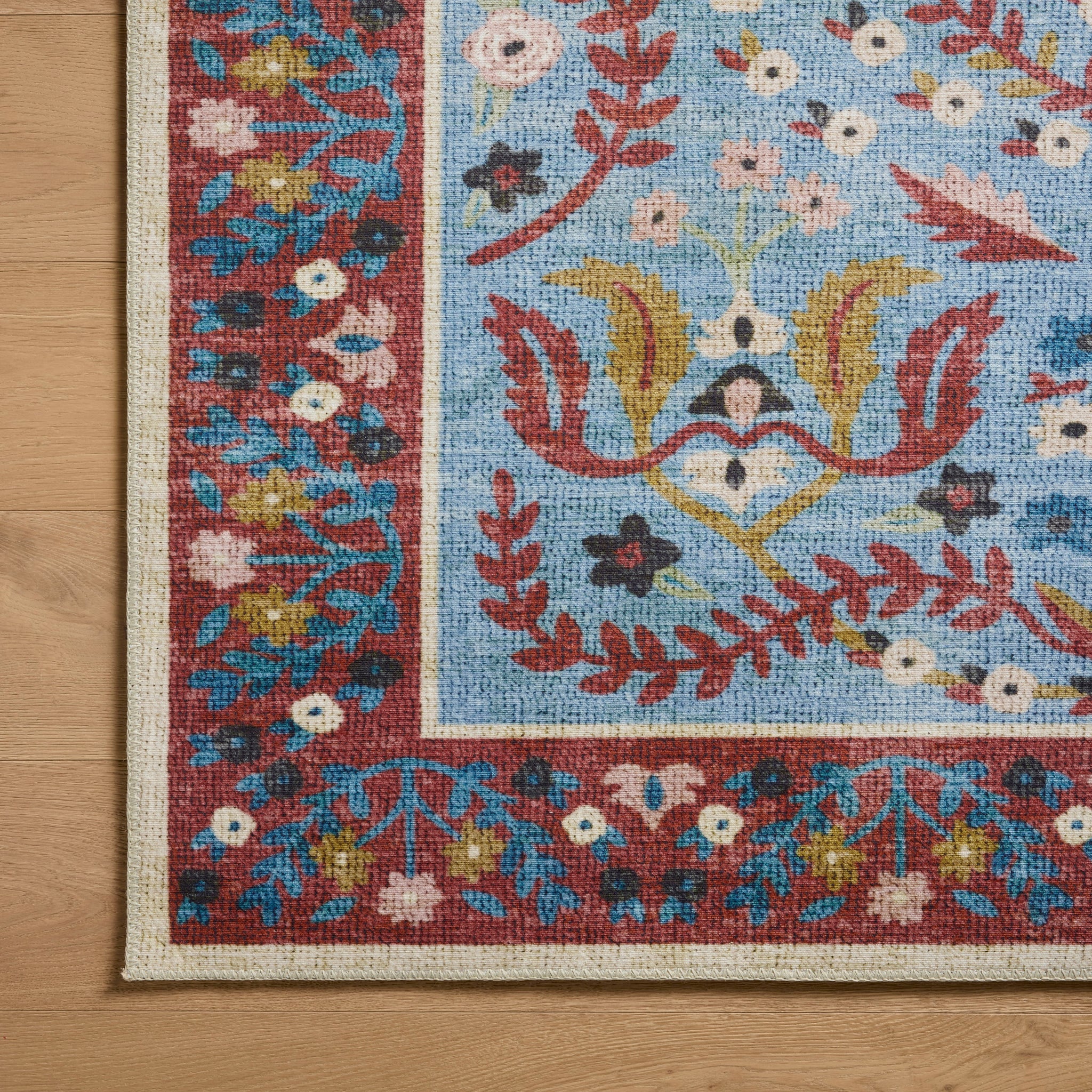 Rifle Paper Co. x Loloi Canopy Rug in Red-Blue-4