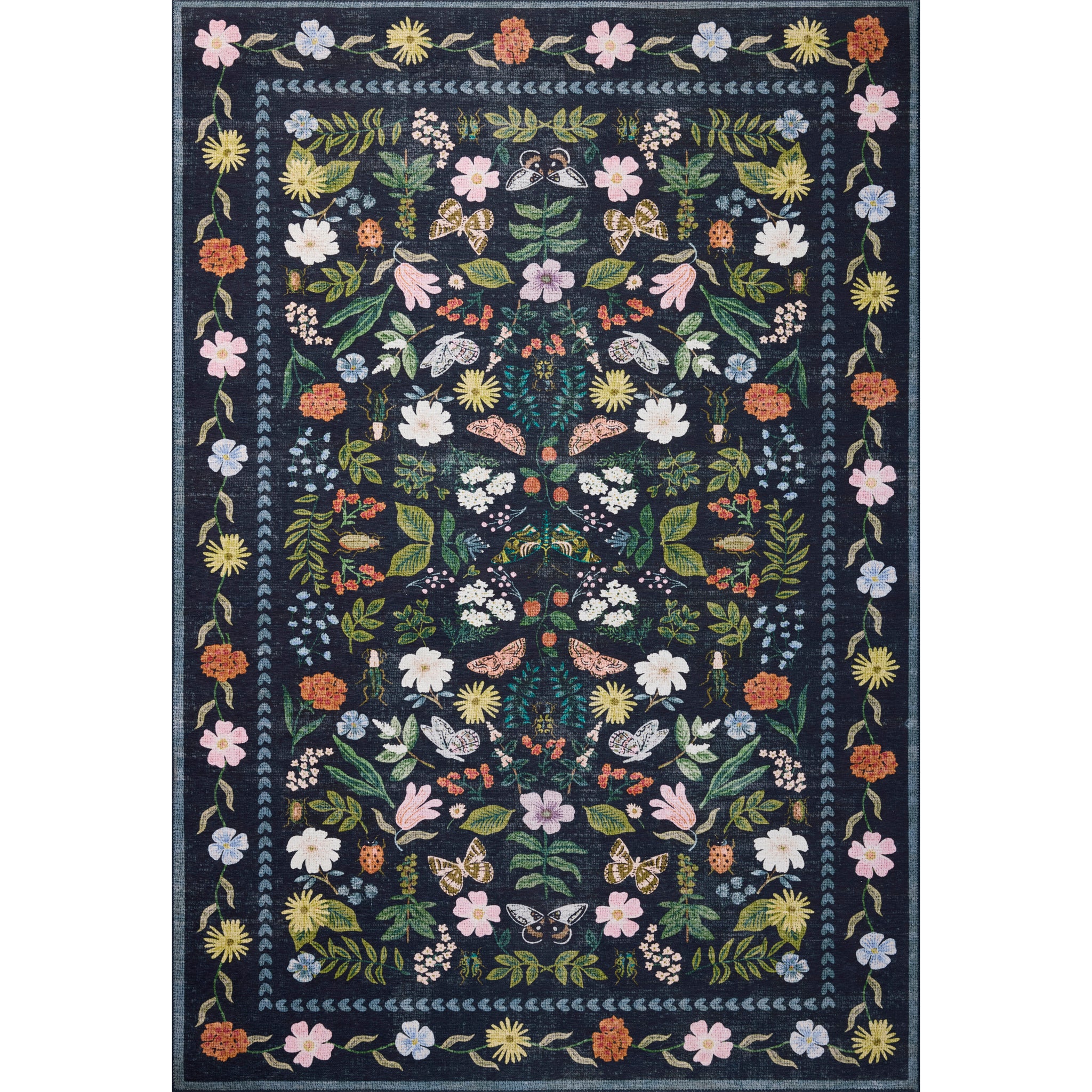 Rifle Paper Co. x Loloi Canopy Rug in Black-1
