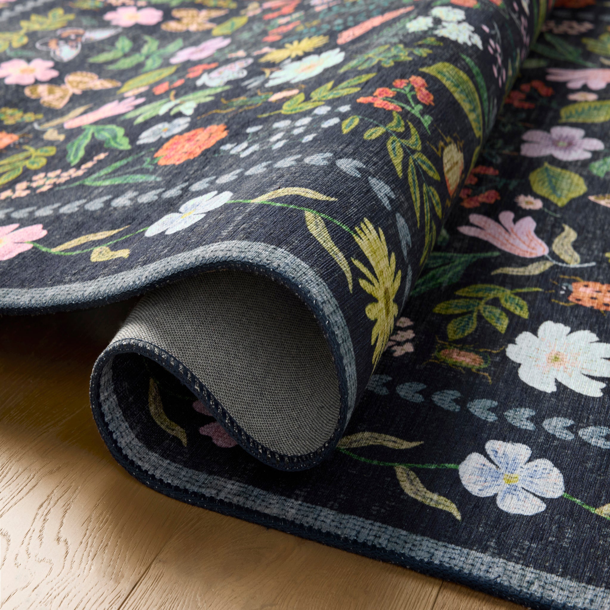 Rifle Paper Co. x Loloi Canopy Rug in Black-3