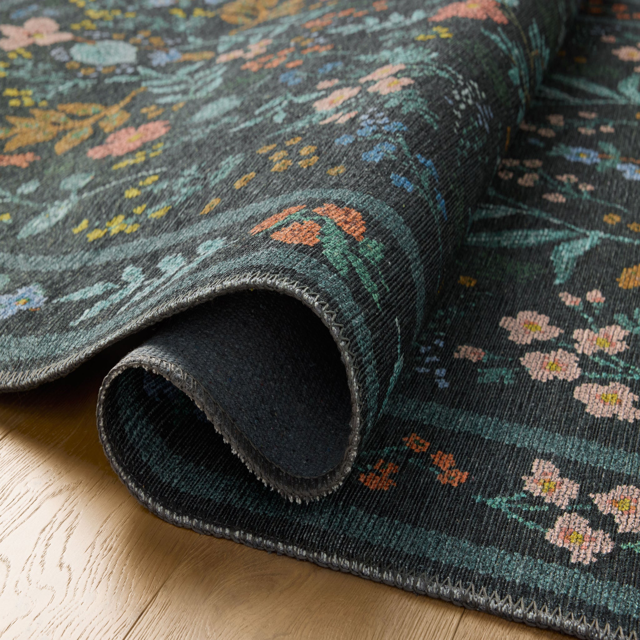 Rifle Paper Co. x Loloi Wildwood Rug in Charcoal-3