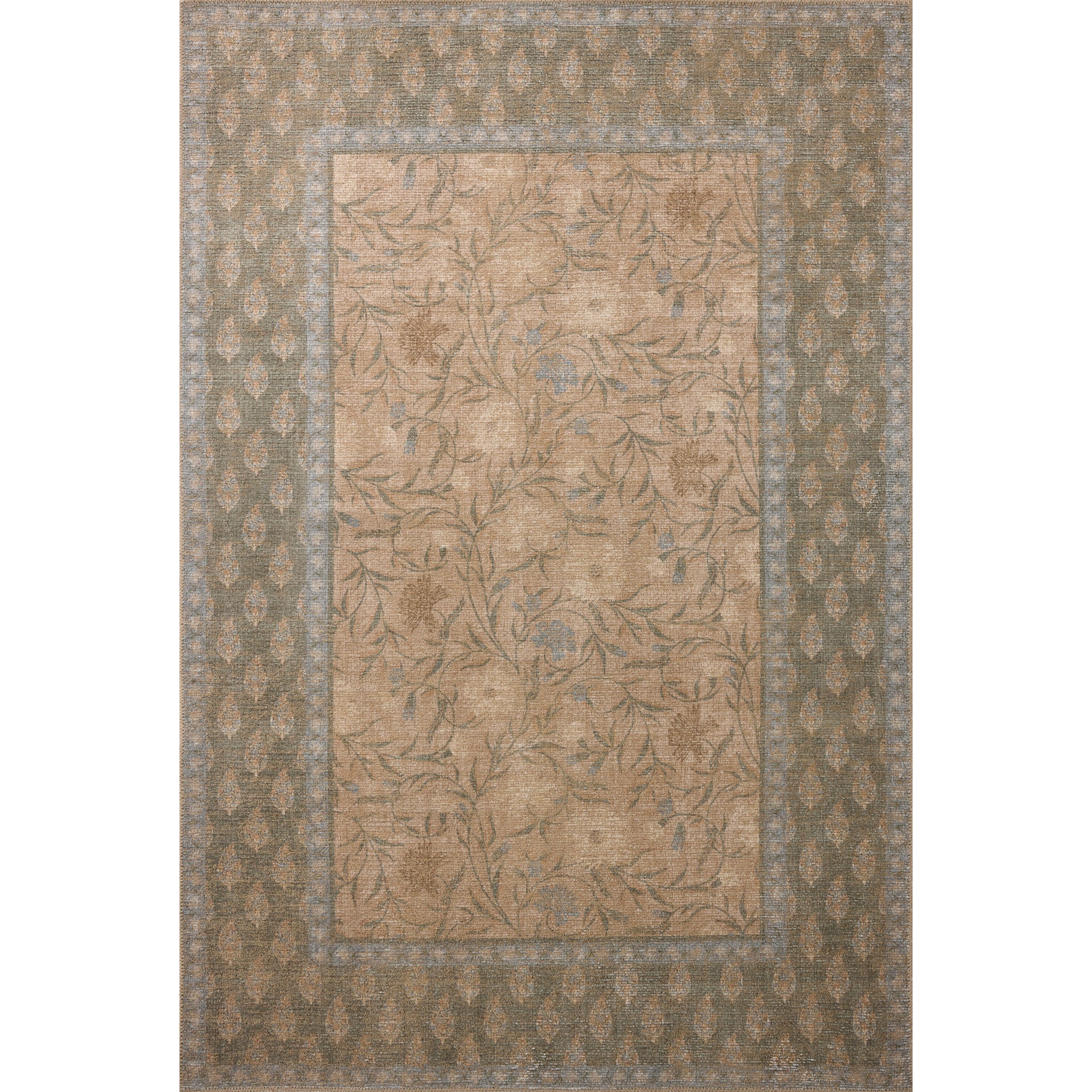 Rifle Paper Co. x Loloi Edinburgh Rug in Sand-Green-1