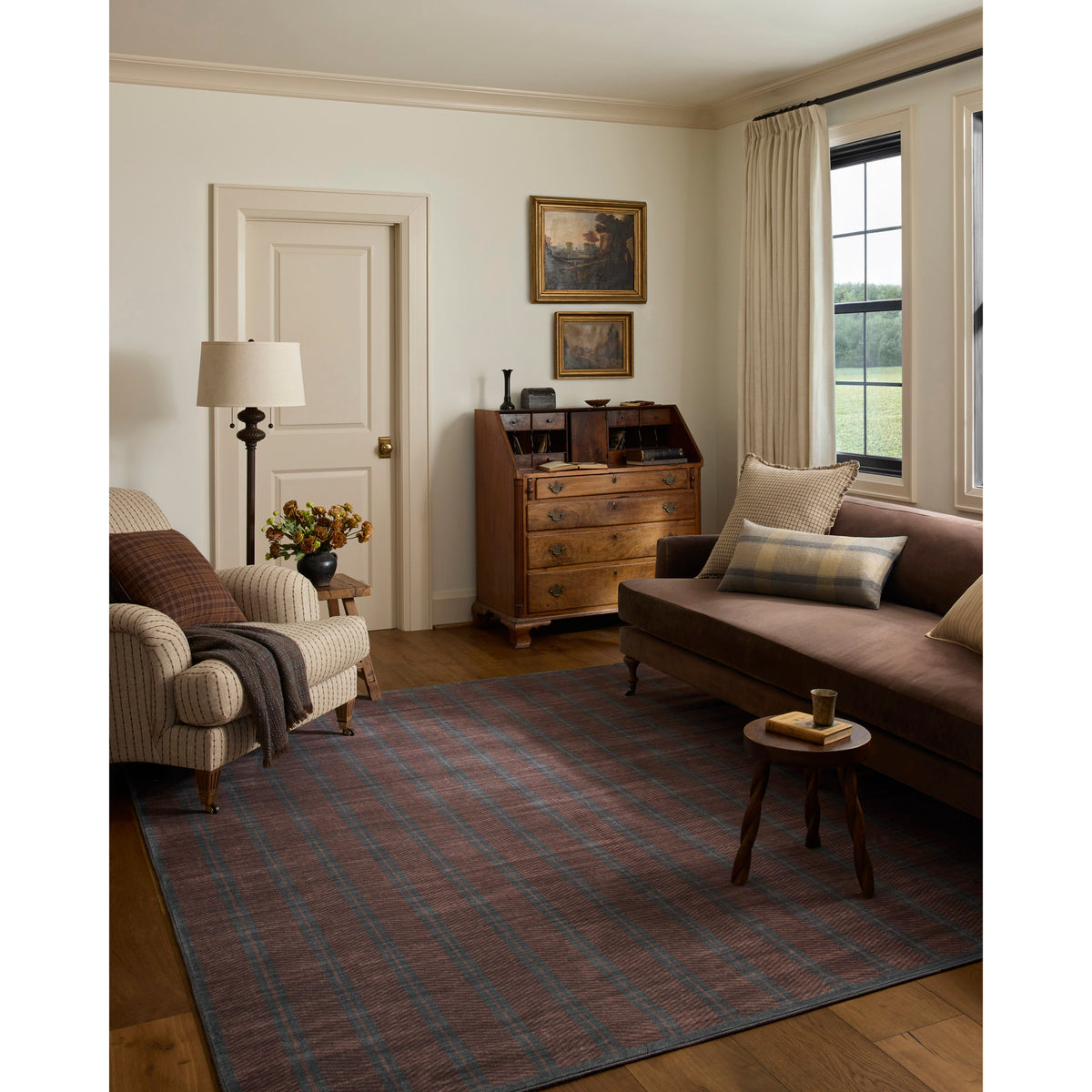 Chris Loves Julia x Loloi Bobby Rug in Merlot-Denim-3