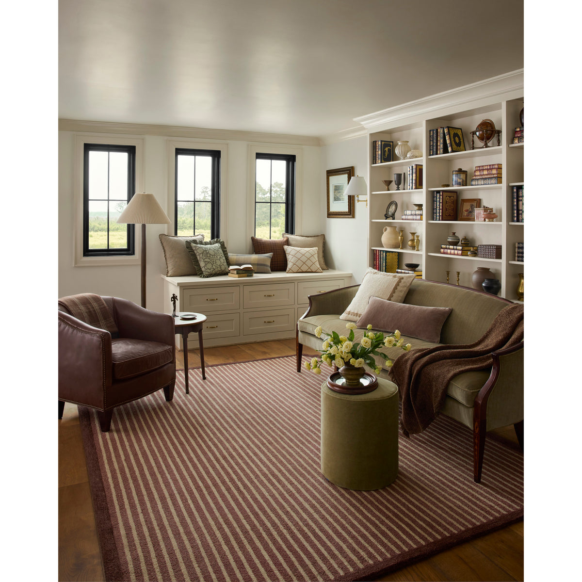 Chris Loves Julia x Loloi Emmeline Rug in Berry-Linen-2