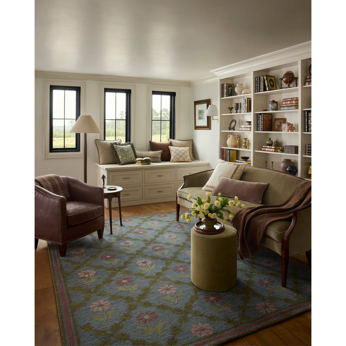 Chris Loves Julia x Loloi Norah Rug in Denim-Rose-2