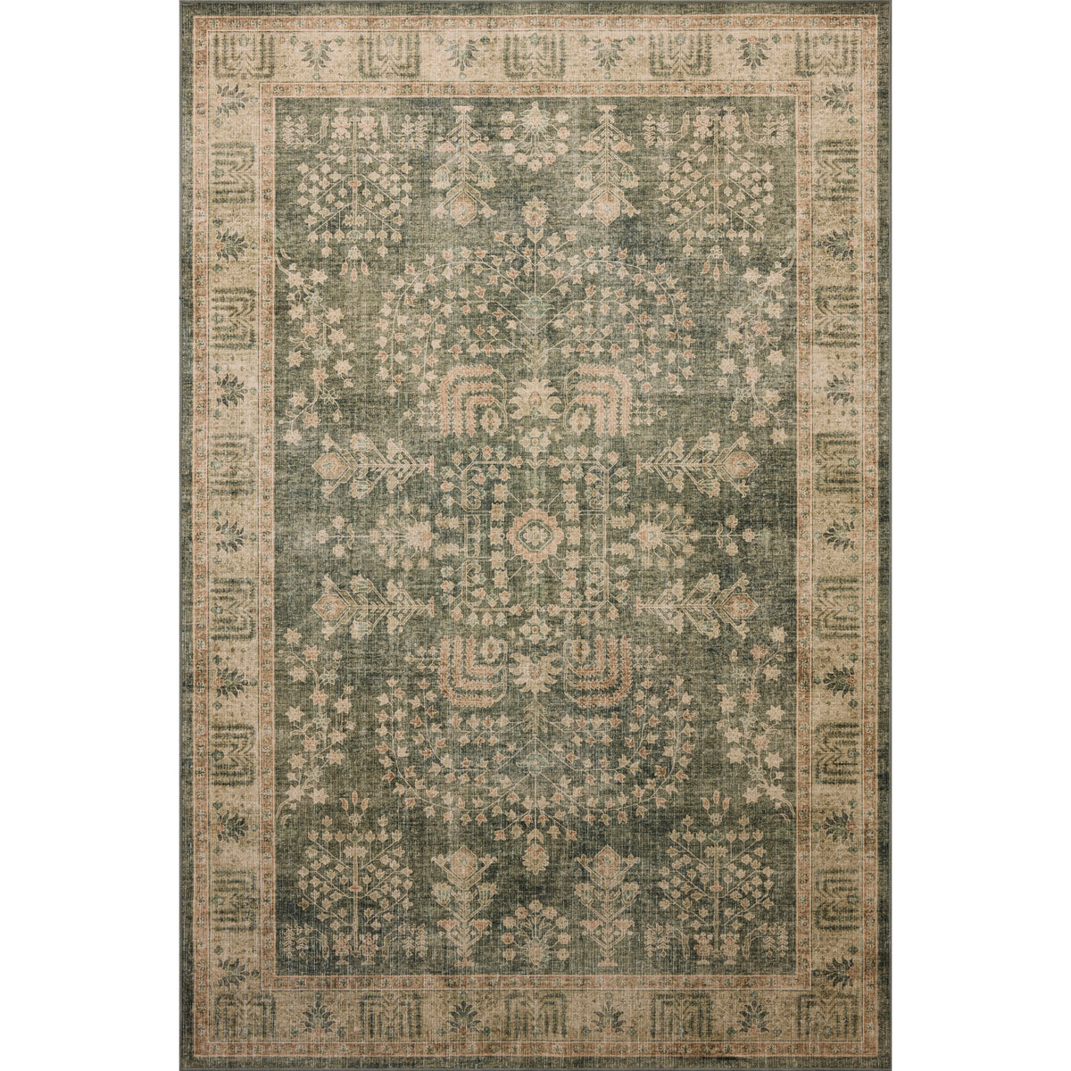 Chris Loves Julia x Loloi Ramona Rug in Forest-Clay-1