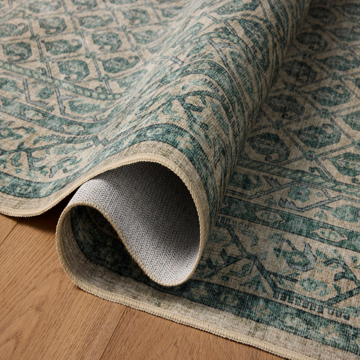 Chris Loves Julia x Loloi Ramona Rug in Bone-Teal-4