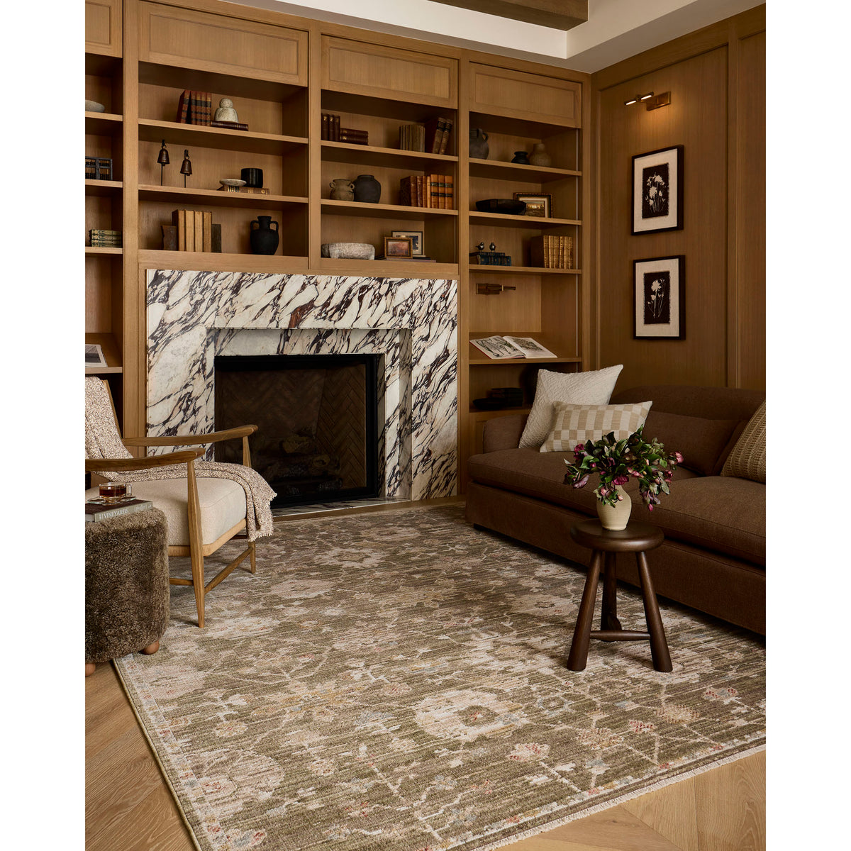 Amber Lewis x Loloi Nella Rug in Olive/Multi-2