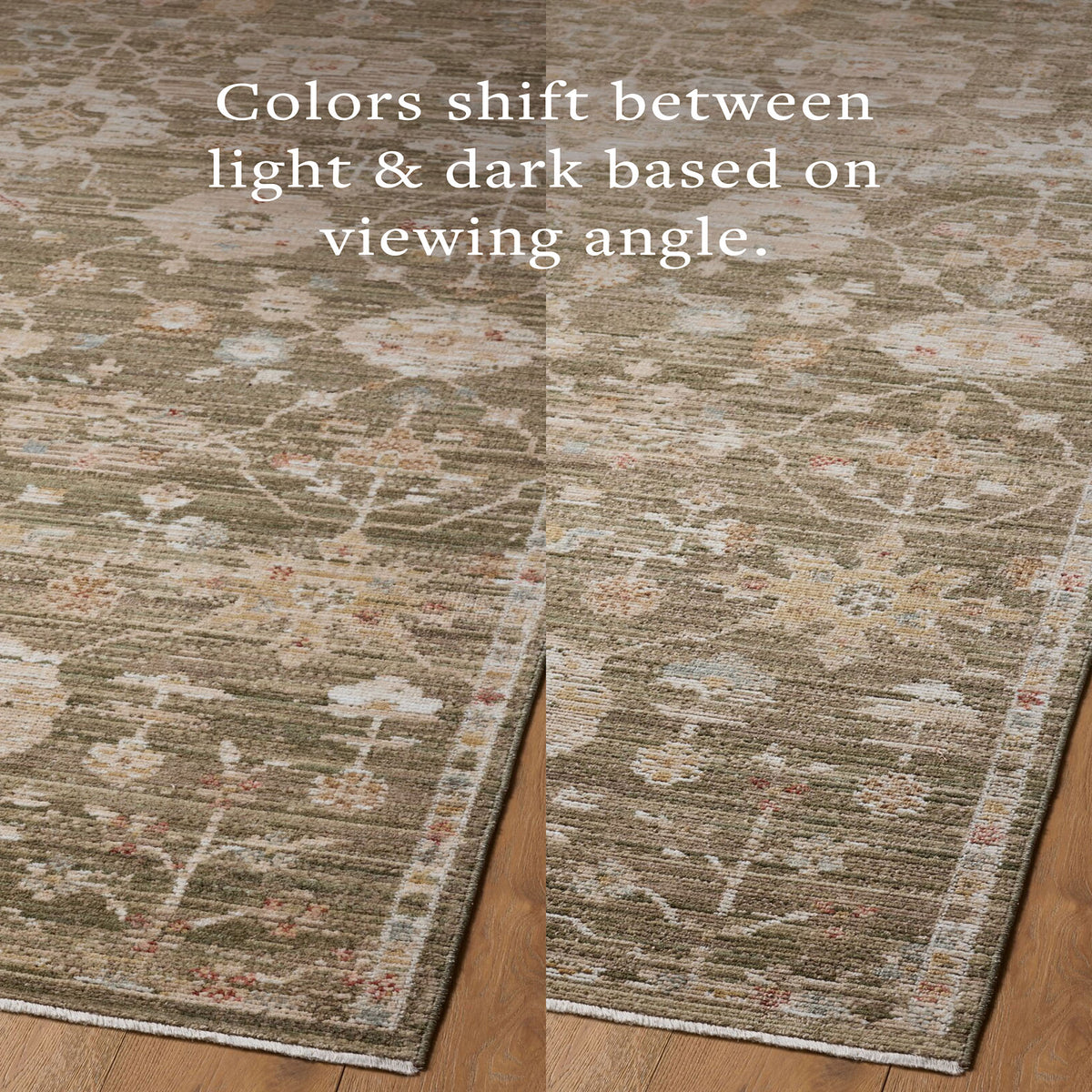 Amber Lewis x Loloi Nella Rug in Olive/Multi-6