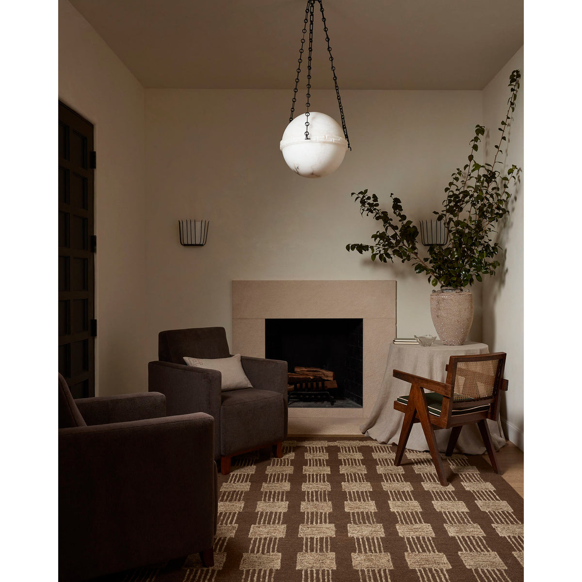 Jeremiah Brent x Loloi Fori Rug in Espresso/Brown-2