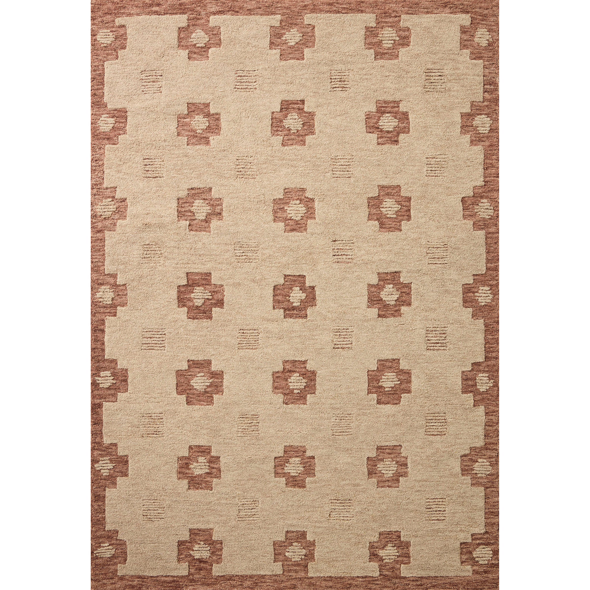 Jeremiah Brent x Loloi Fori Rug in Rust/Beige-1
