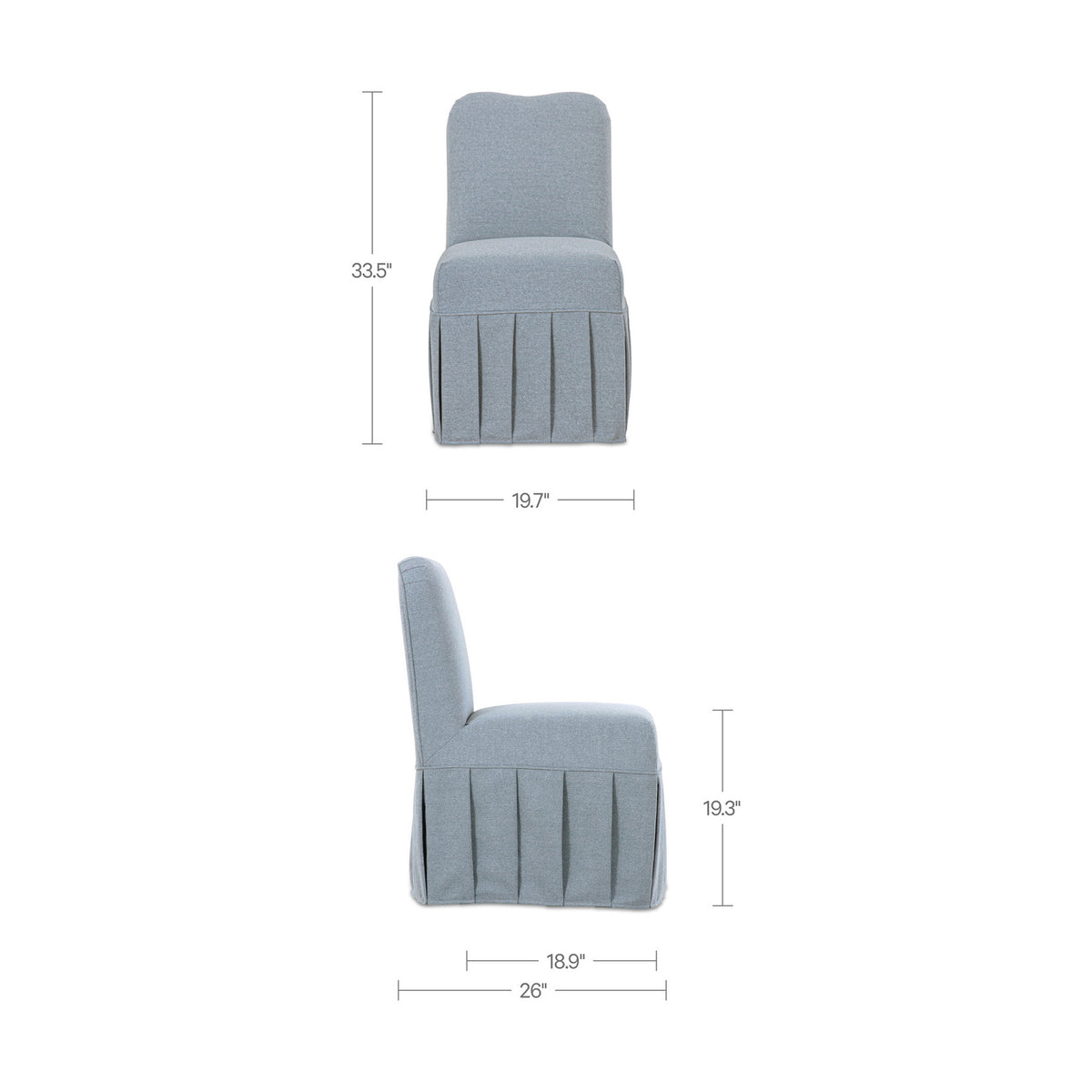 Livia Slipcover Dining Chair - Set of Two-18