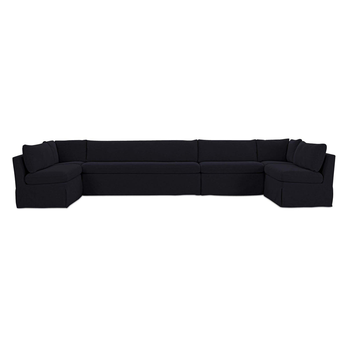 Fiona Slipcover Dining Banquette U-Shape 168 Inch-17