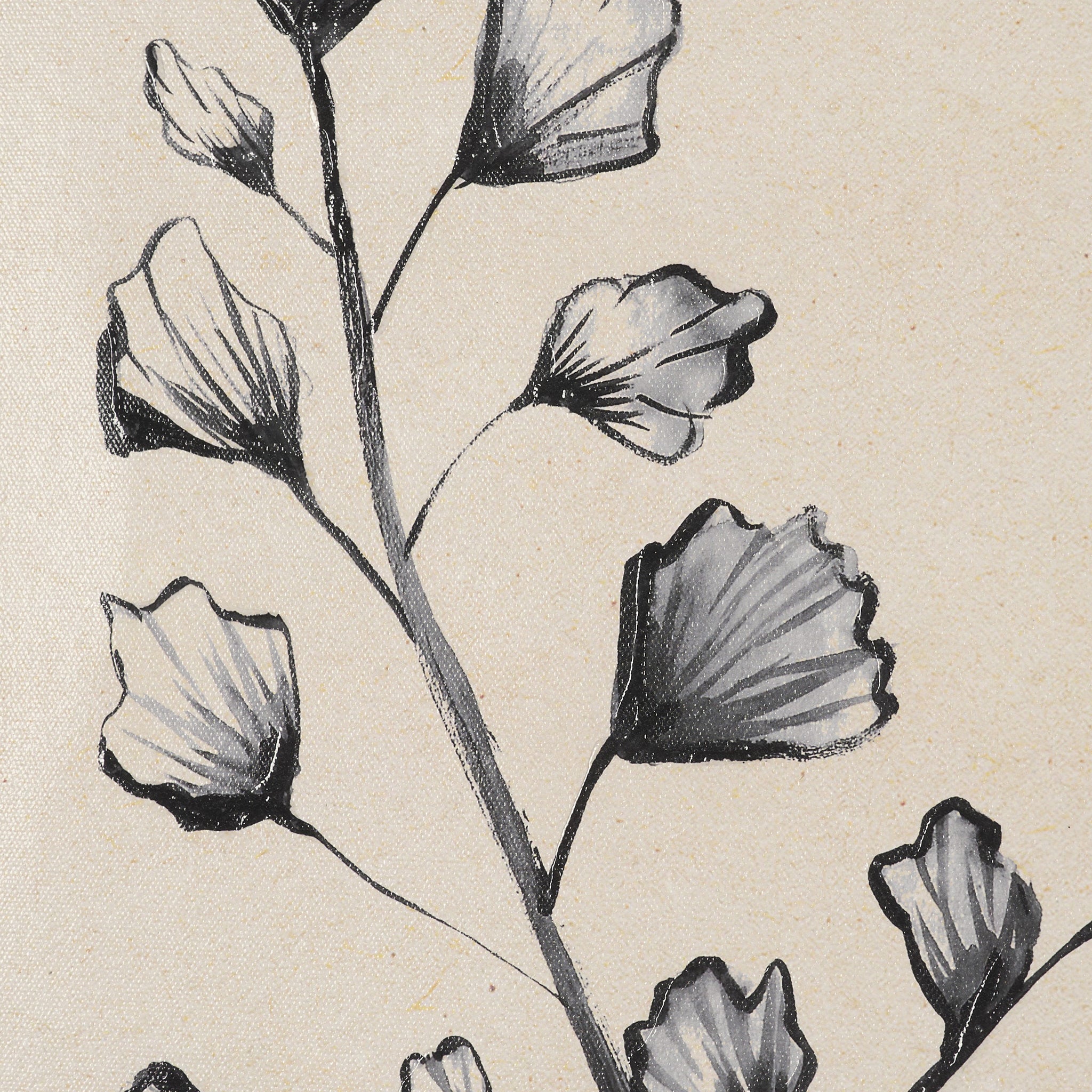 Fan Leaves Textured Framed Artwork-7
