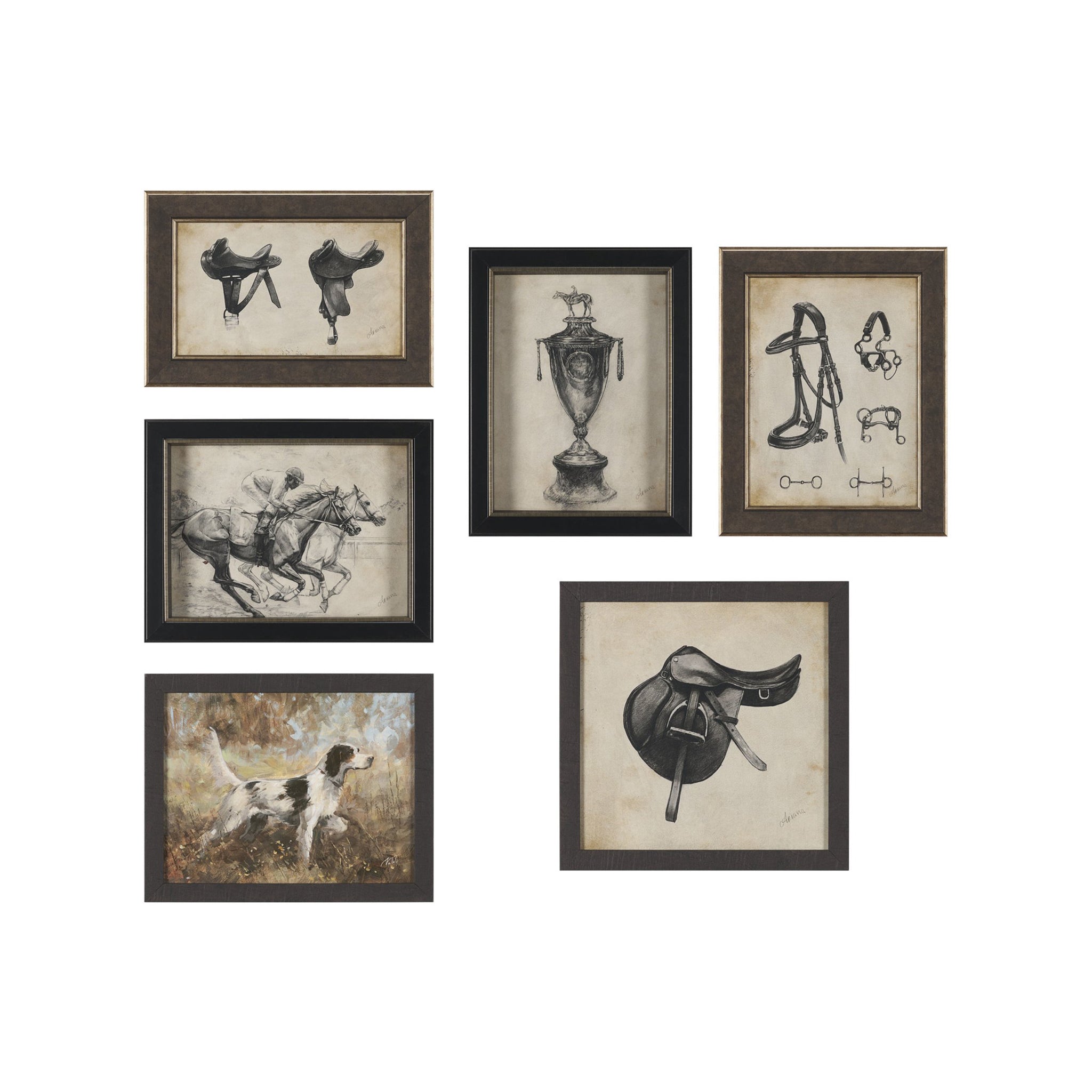 Equestrian Collection Textured Framed-1