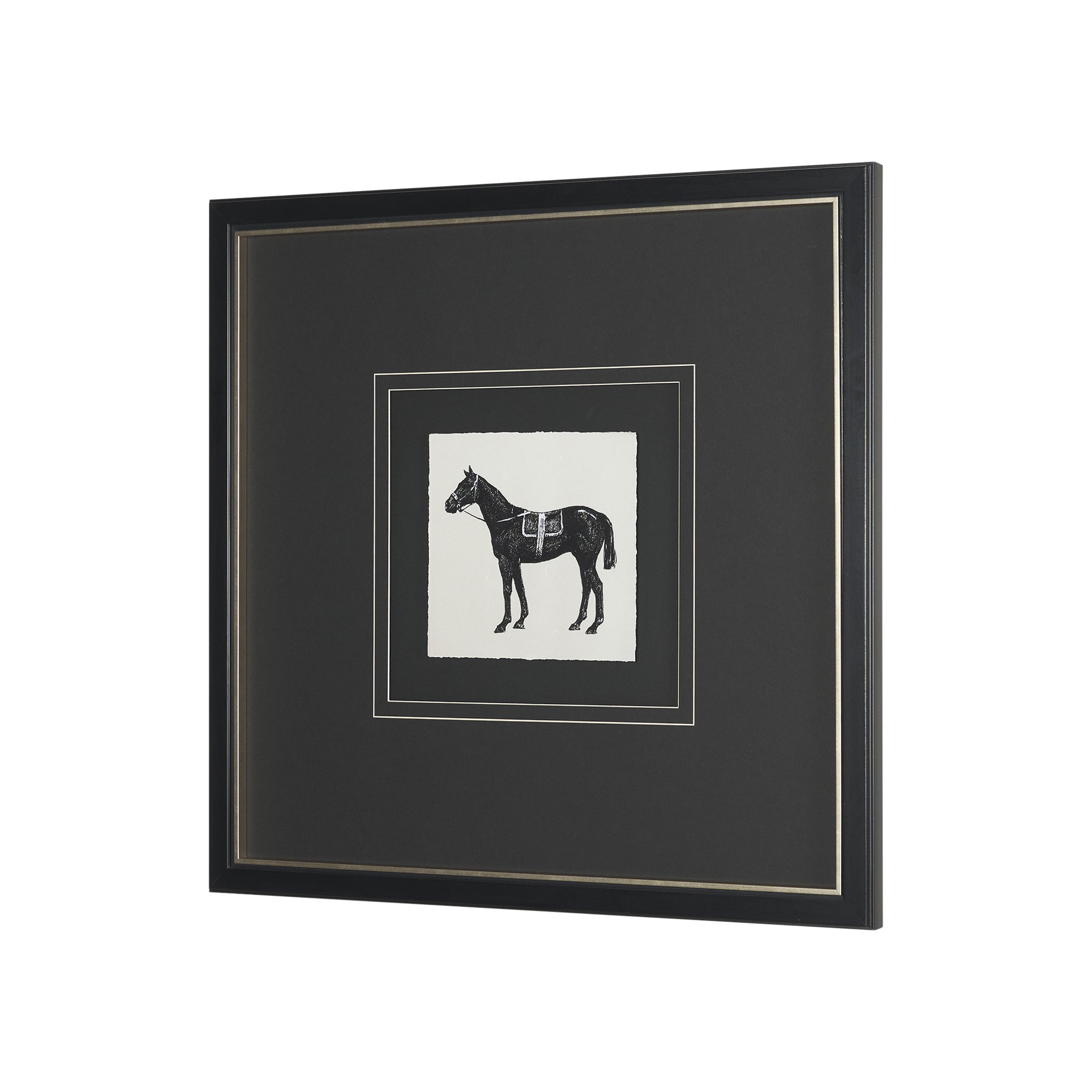 Equestrian Etching I Textured Framed Artwork-4