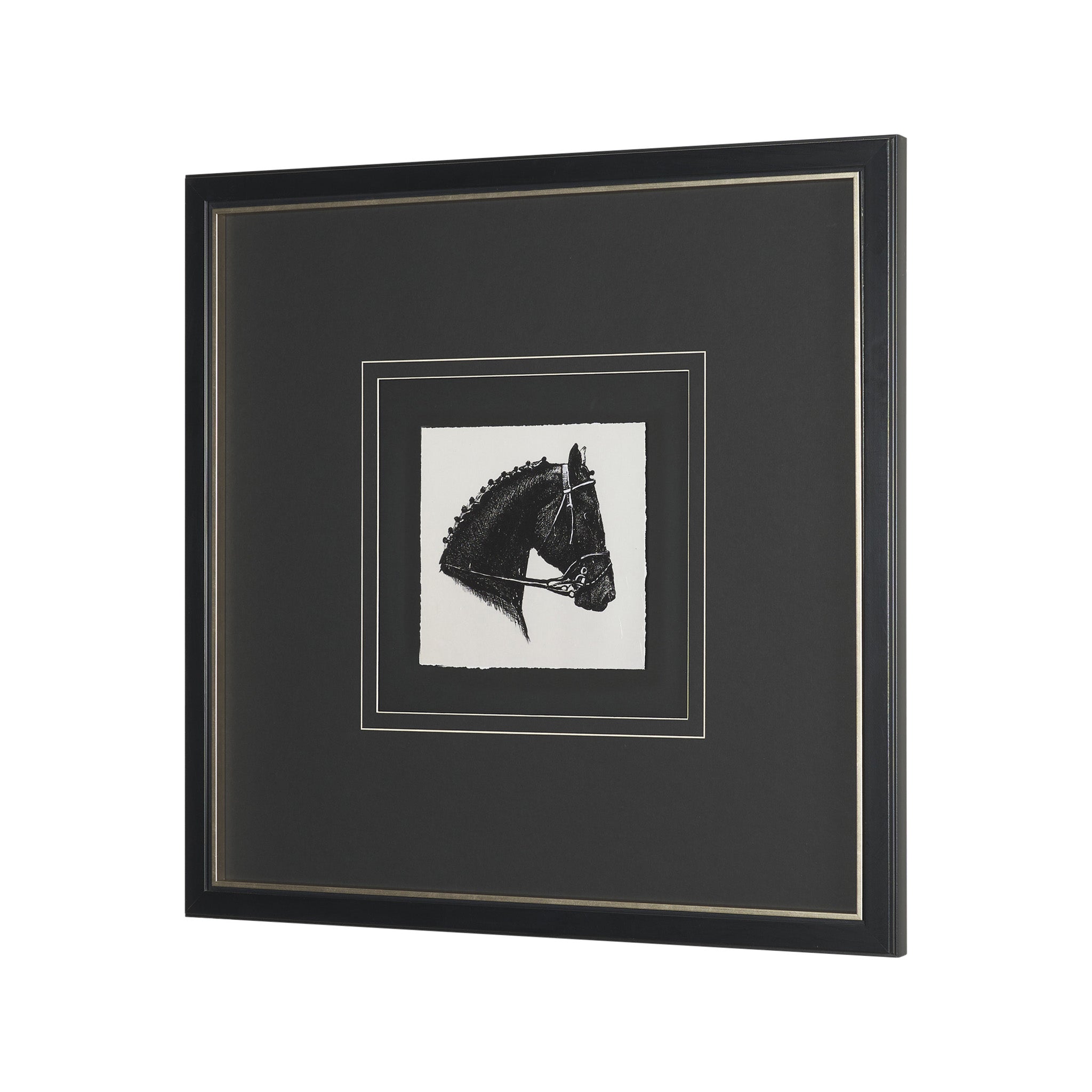 Equestrian Etching IV Textured Framed Artwork-4