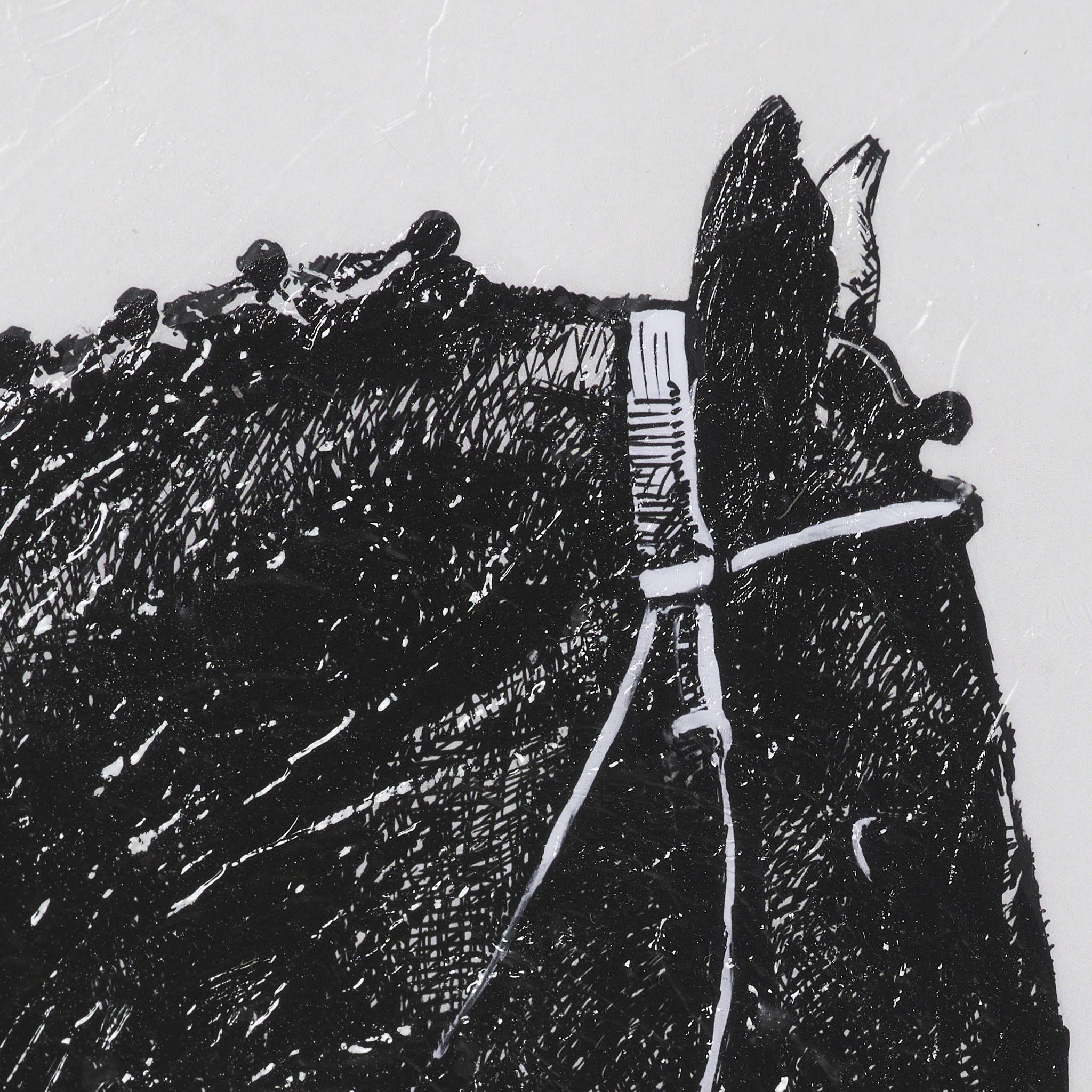 Equestrian Etching IV Textured Framed Artwork-7