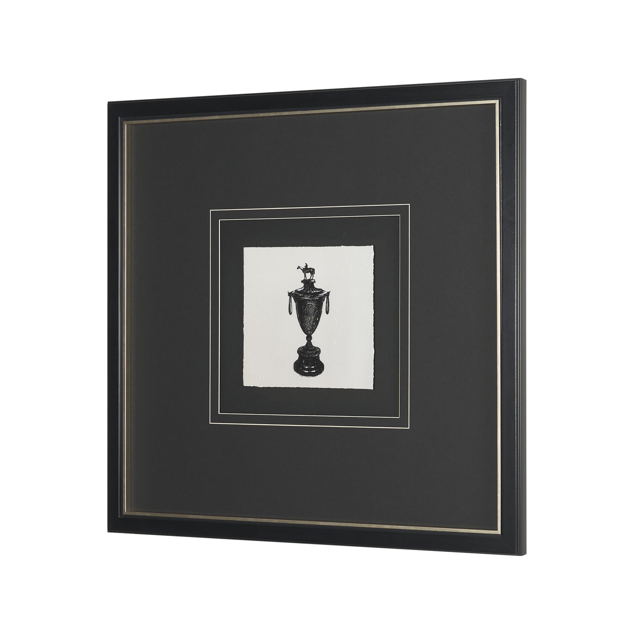 Equestrian Etching II Textured Framed Artwork-4