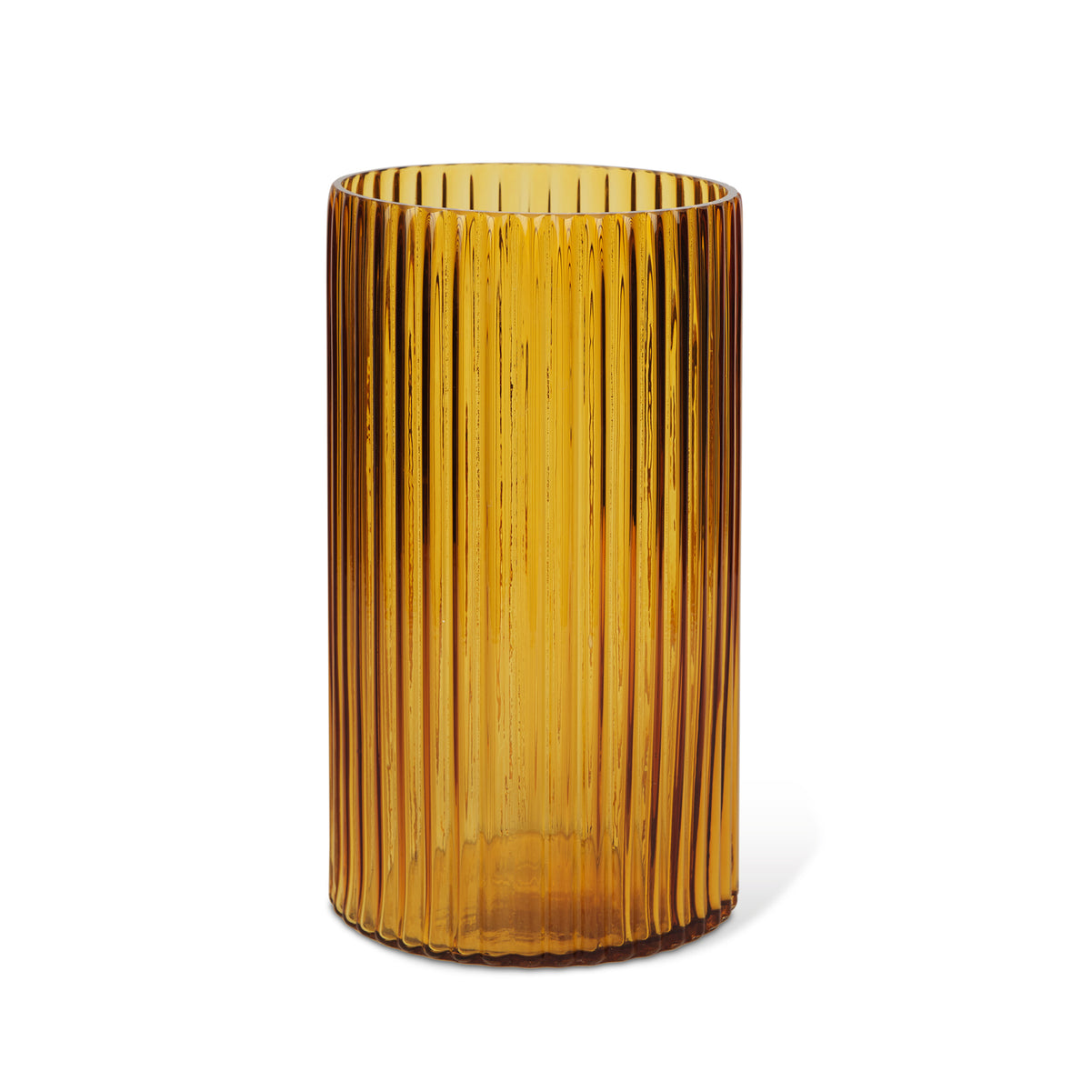 Davina Tall Amber Glass Vase Maison Roseaux