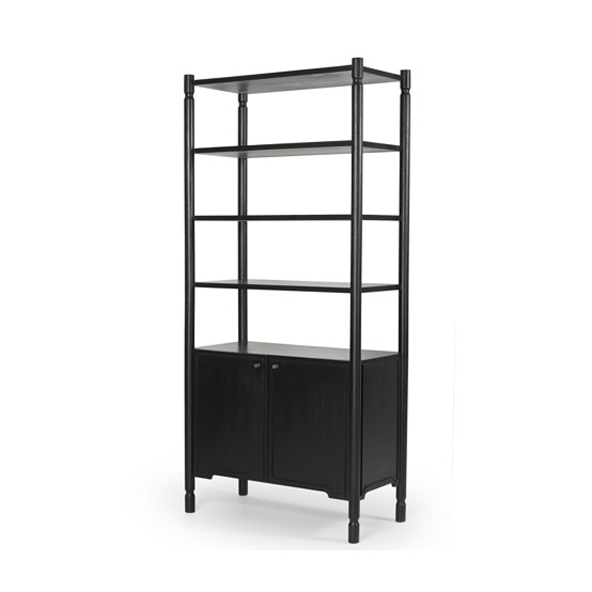 Phil 2 Door 3 Shelves Open Shelving Unit-1
